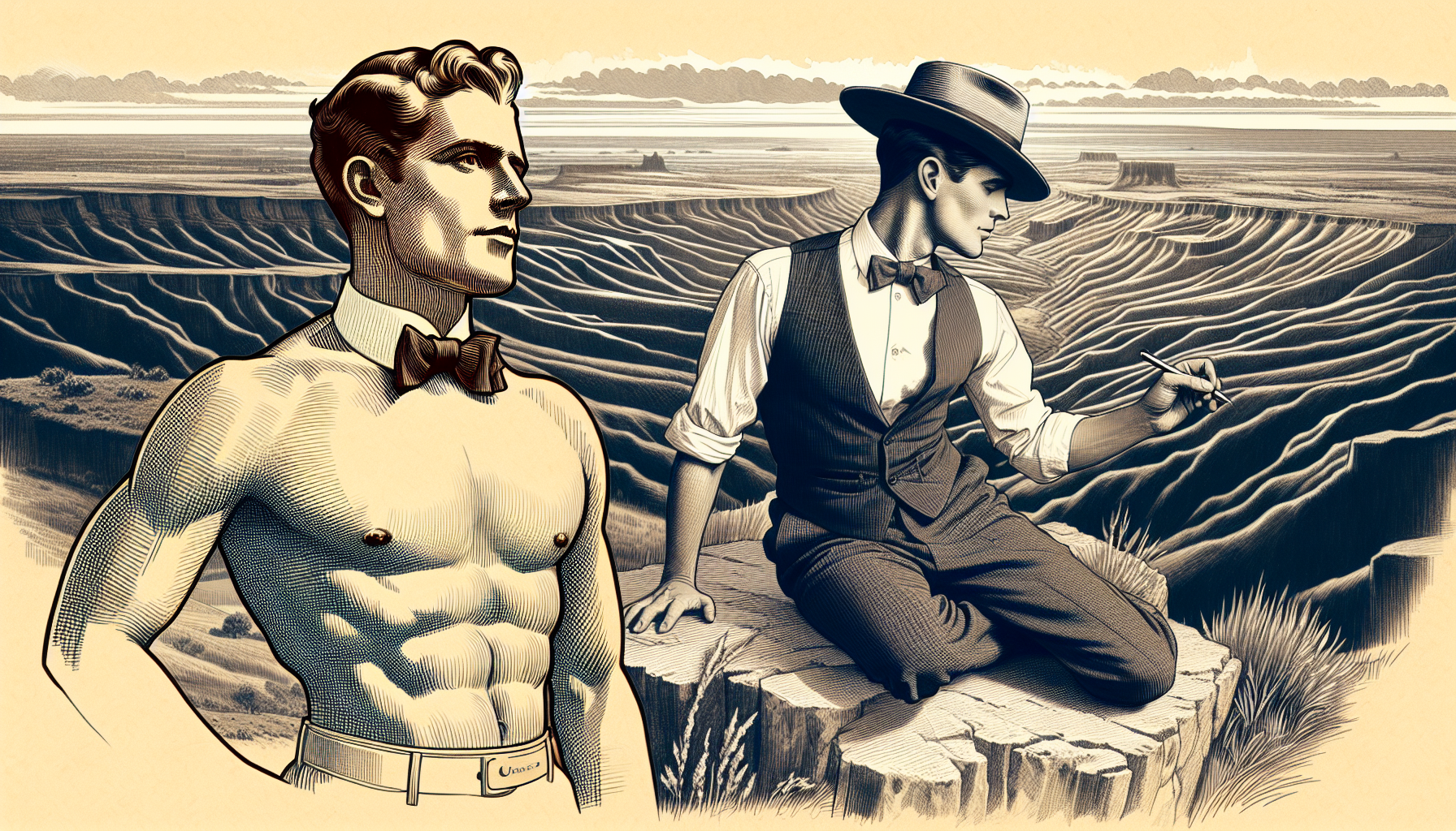 Handsome male Leyendecker