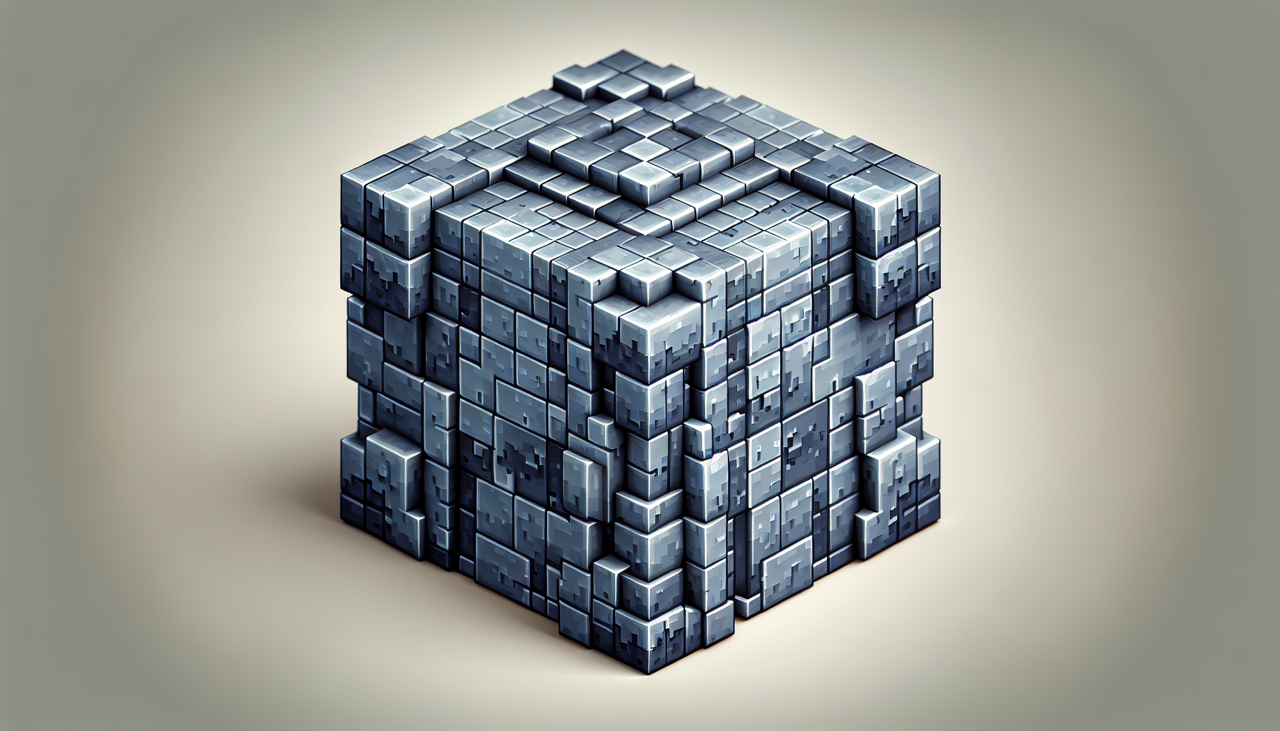 minecraft iron stone, make it realistic
