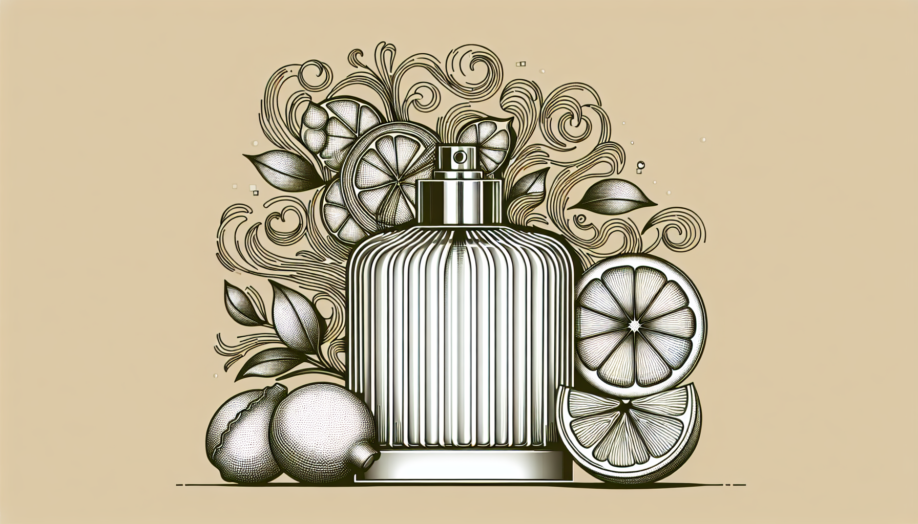 perfume ck one , contorno lineas delicadas , fondo fragnacias citricas limon y bergamota