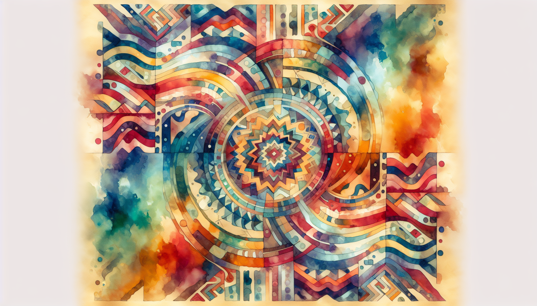 Navajo design on paper