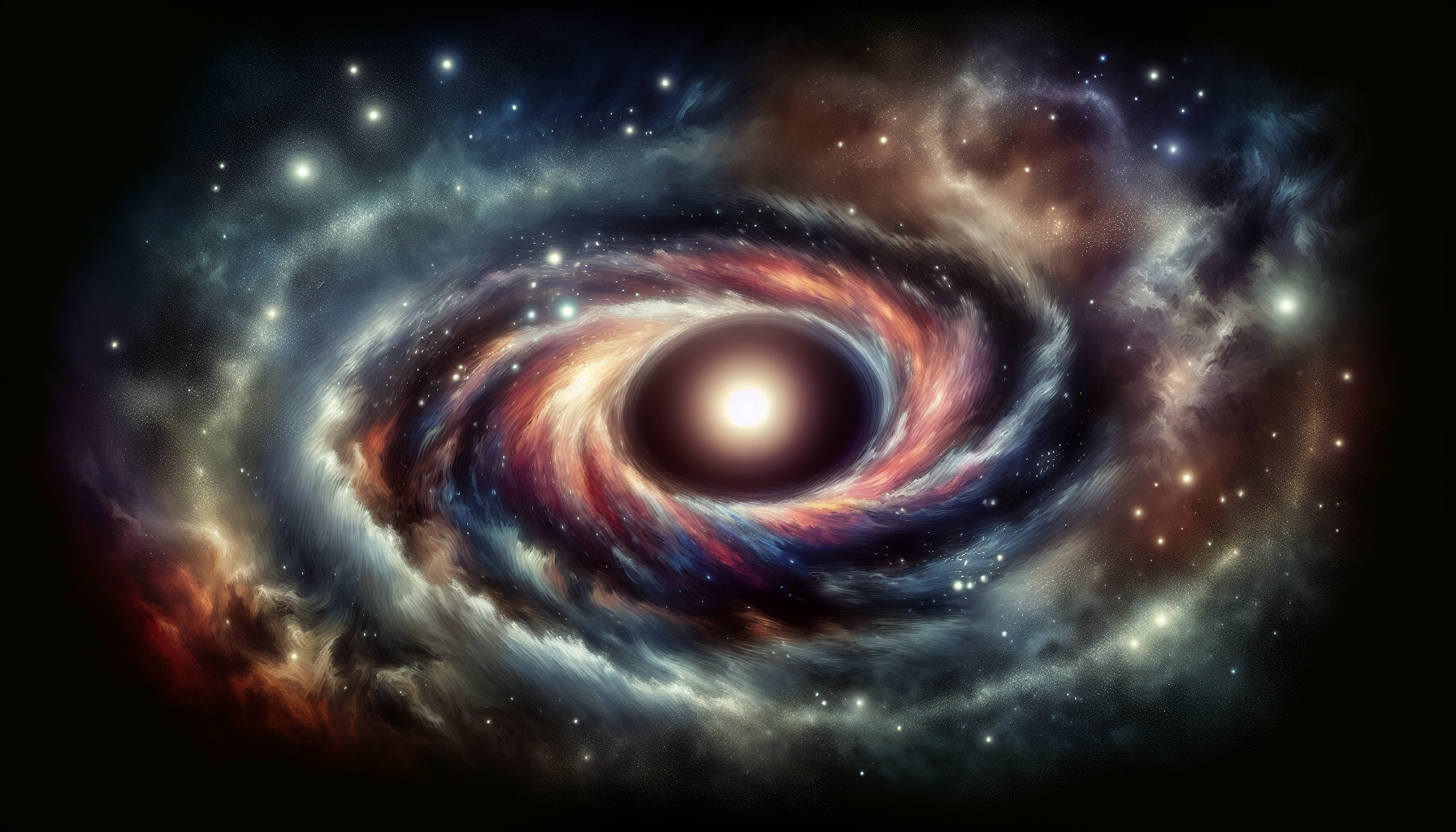 A dark galaxy being consumed by a black hole