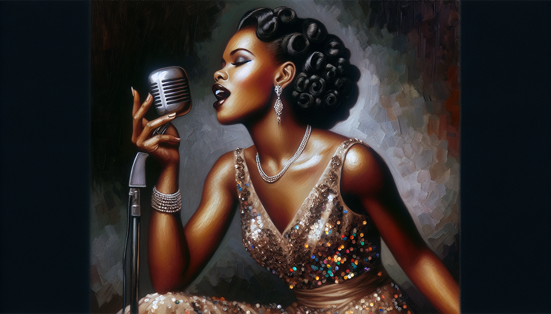 cantante femenina de color de jazz