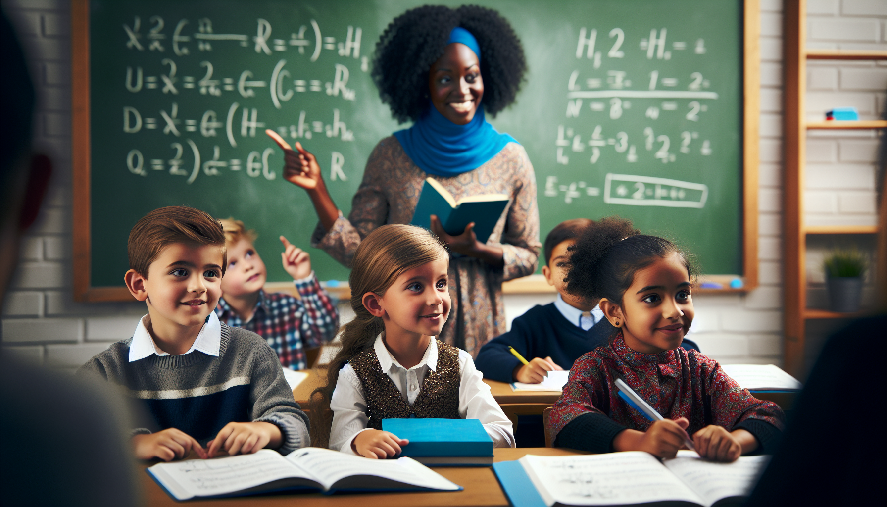 children pay atention to the teacher  
