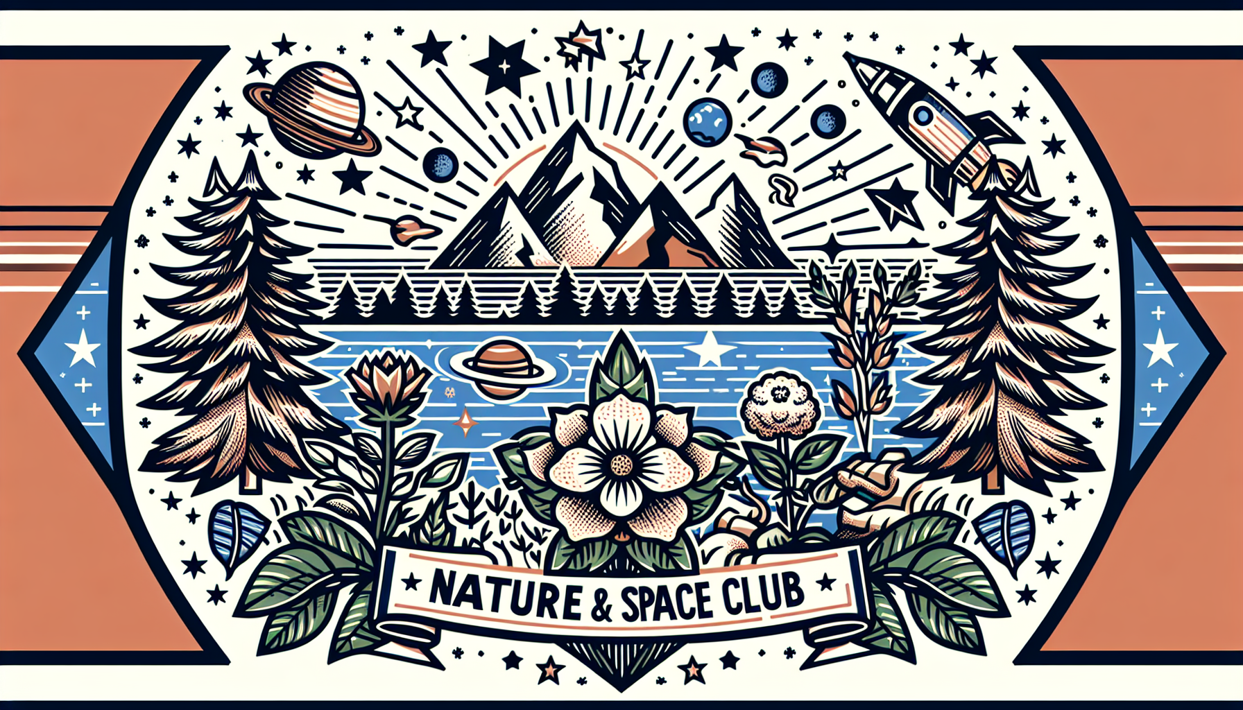 vintage logo for   GSHS  NATURE &  SPACE  CLUB