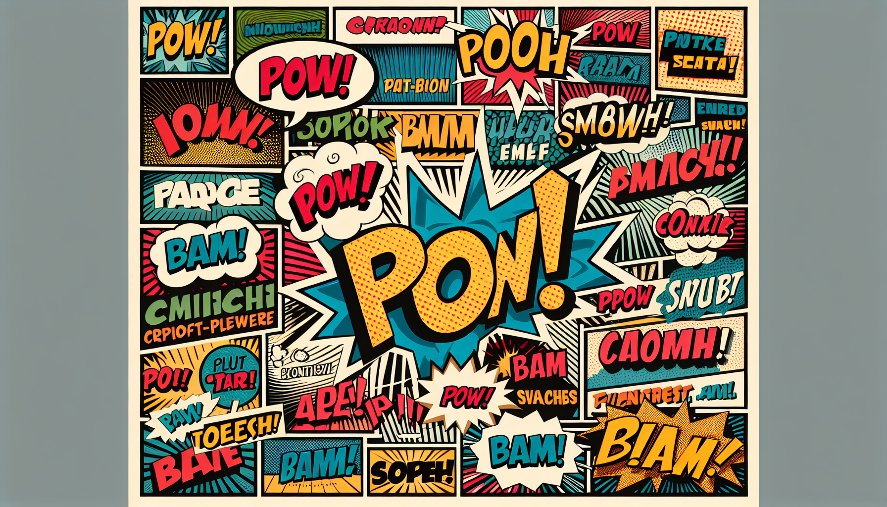 Cartoon comic book writing 