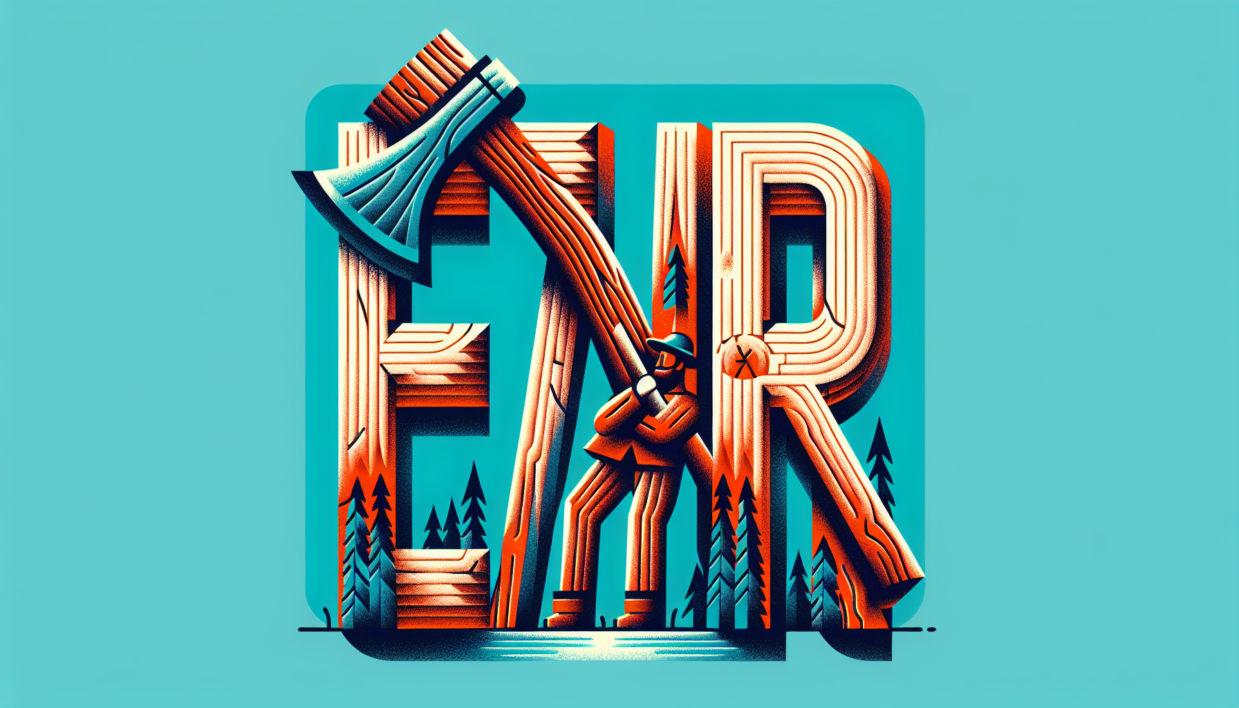 Emory as text, but have a fireaxe represent the 'y' in the text