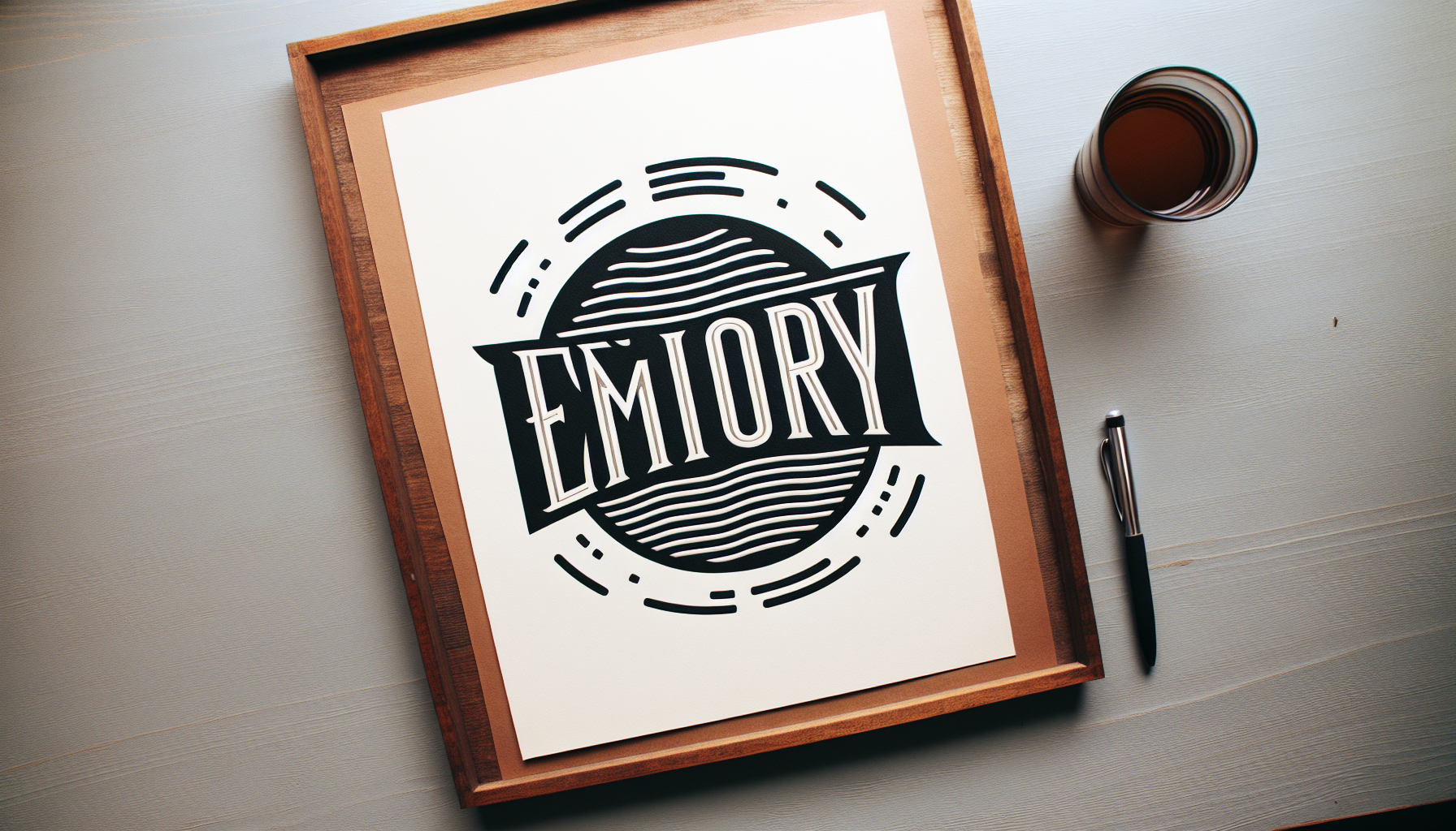 Emory as text, use Arial font 