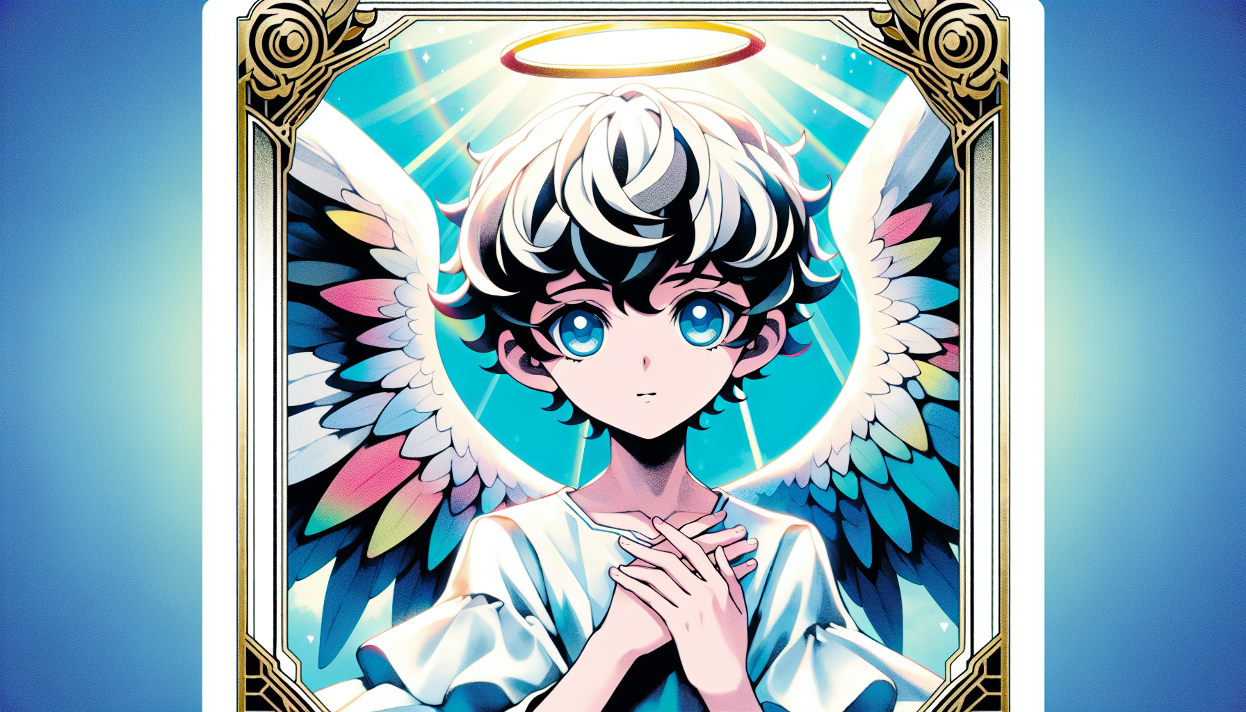 Querubin carta de Yu-Gi-Oh fondo simple brillo mate