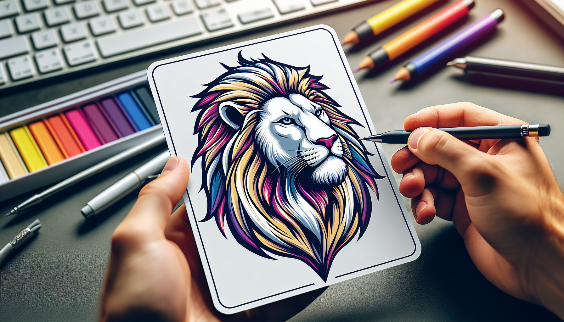 León blanco carta de Yu-Gi-Oh fondo simple brillo mate