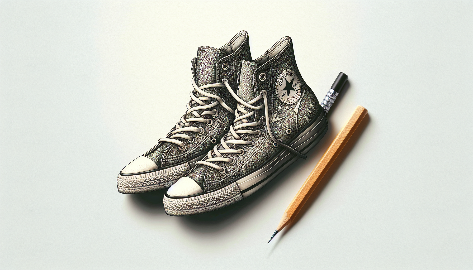 crea la imagen de unas botas estilo converse pintadas a mano un diseño sencillo pero que llame la atencion y la gente lo compre
