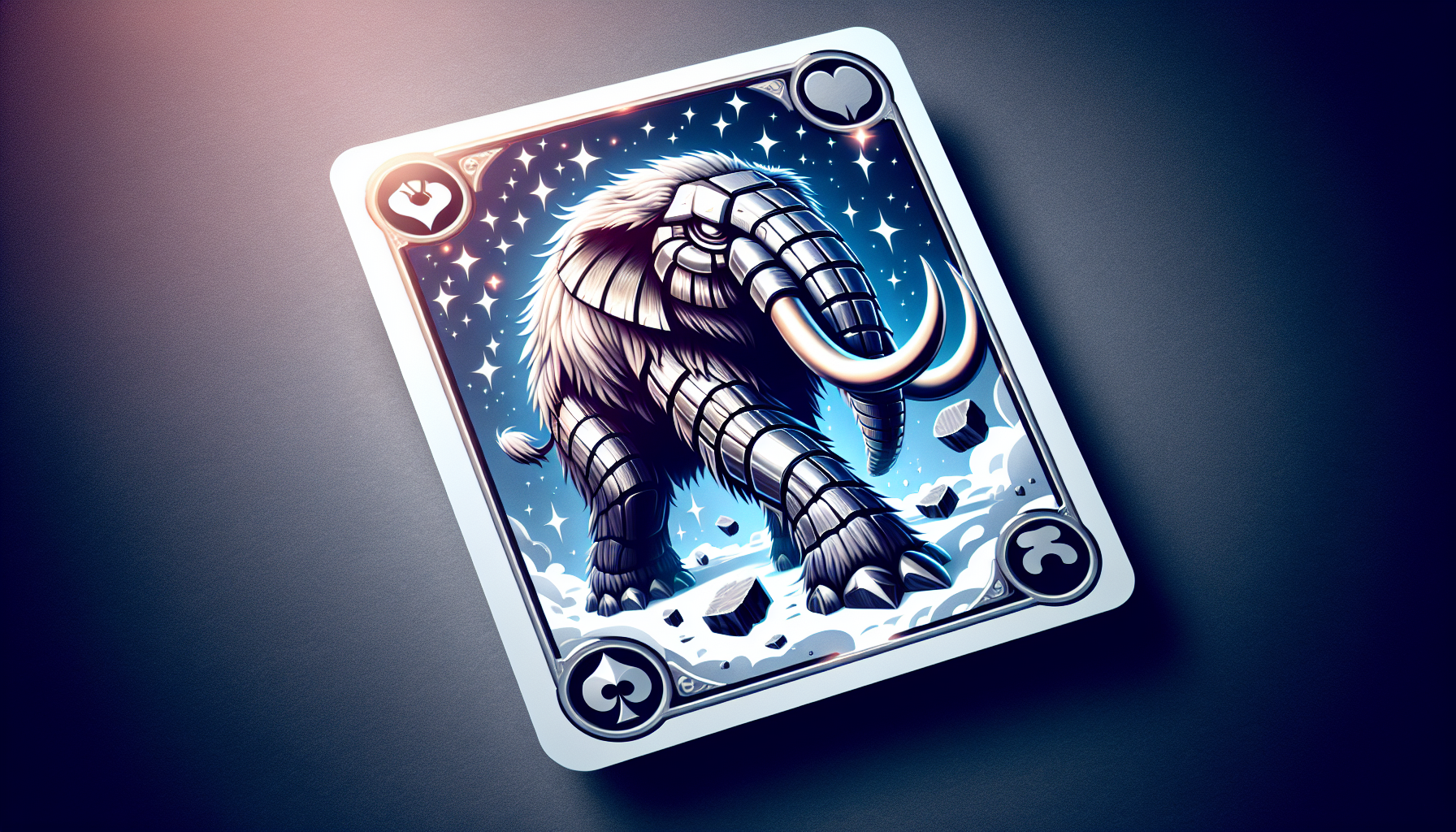 Mamut metalico carta de Yu-Gi-Oh fondo simple brillo mate 