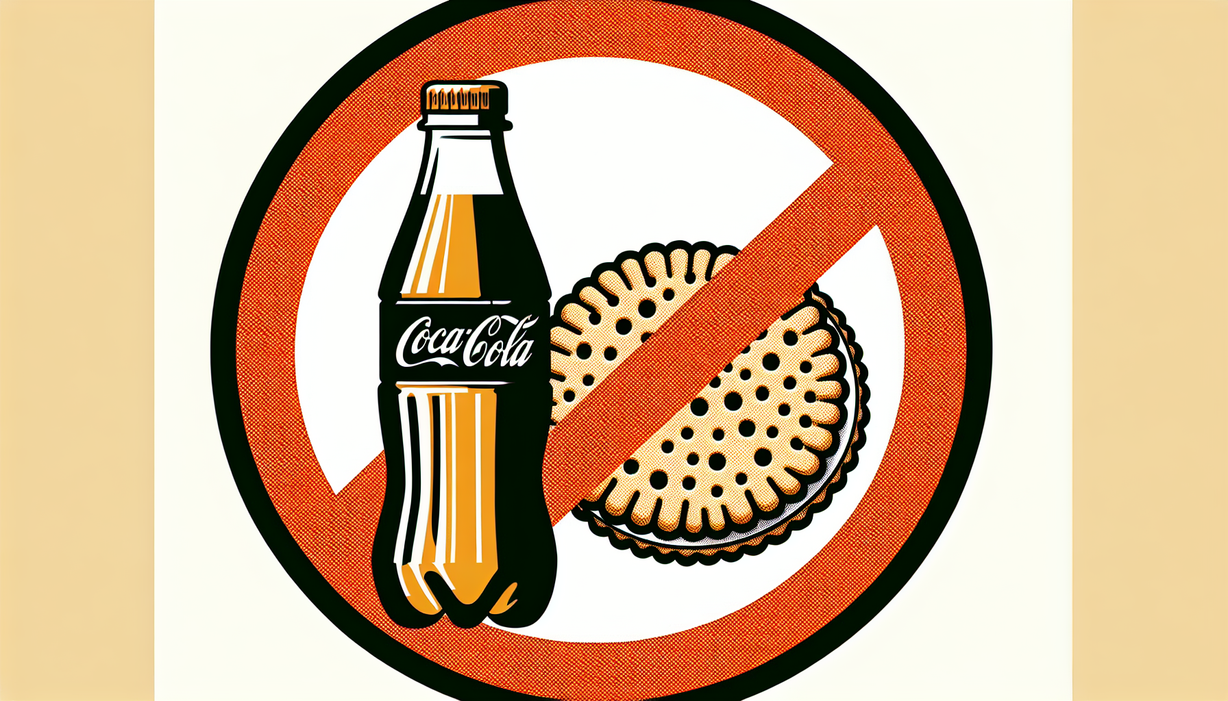 genera una imagel la cual contenga los sigientes elementos:
cocacola y oreo
que sea una señal de proibido 