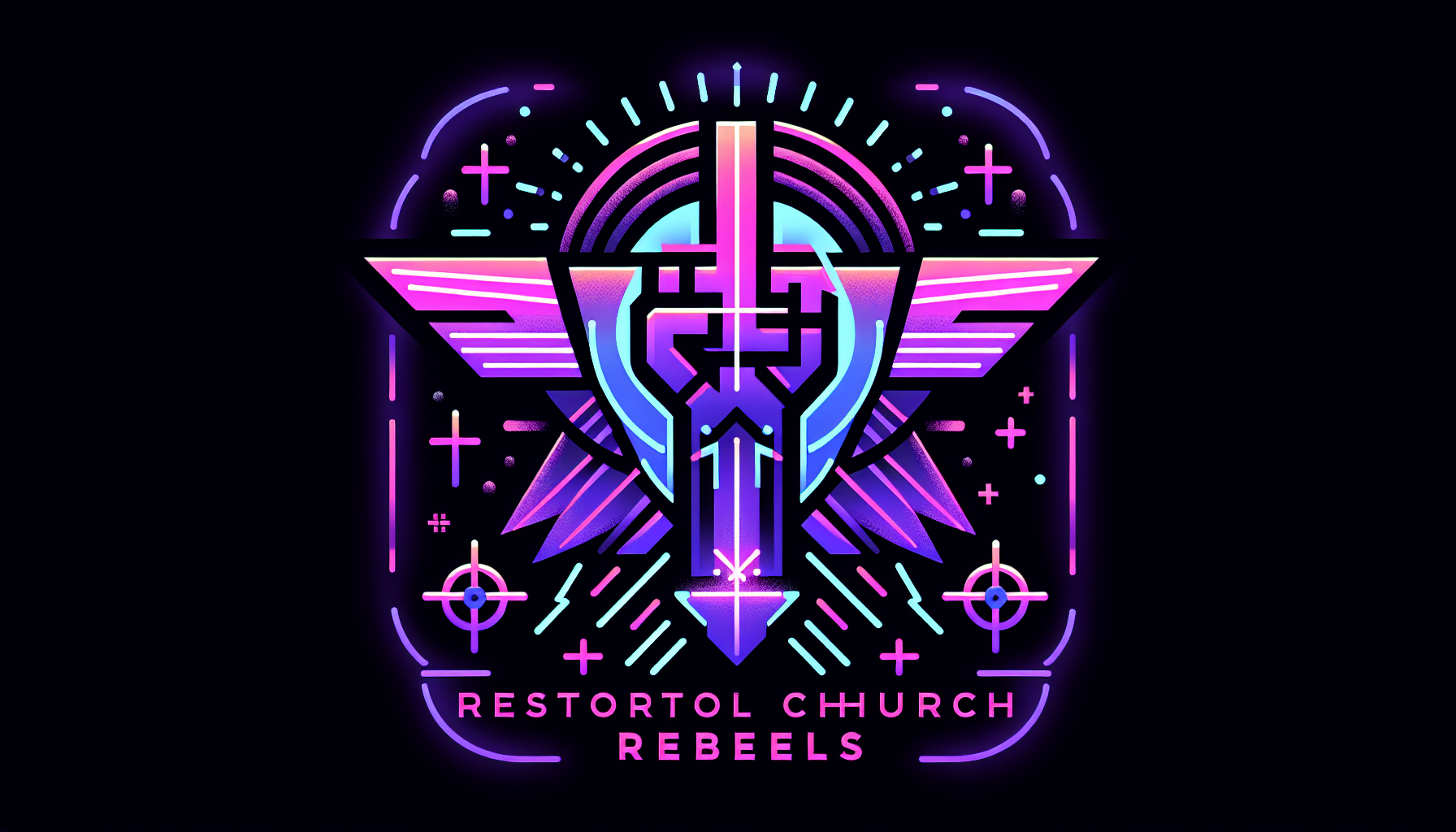 Logo for a women's church group called Restoration Church Rebels