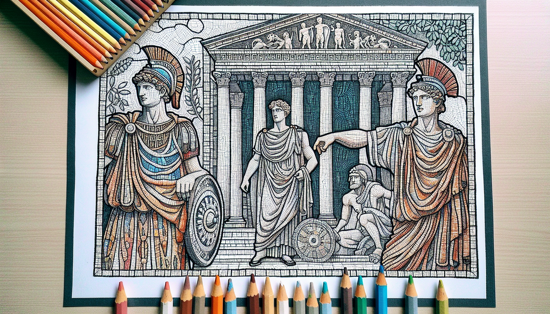 Realizar como mosaico romano la frase, el sitio de mi recreo