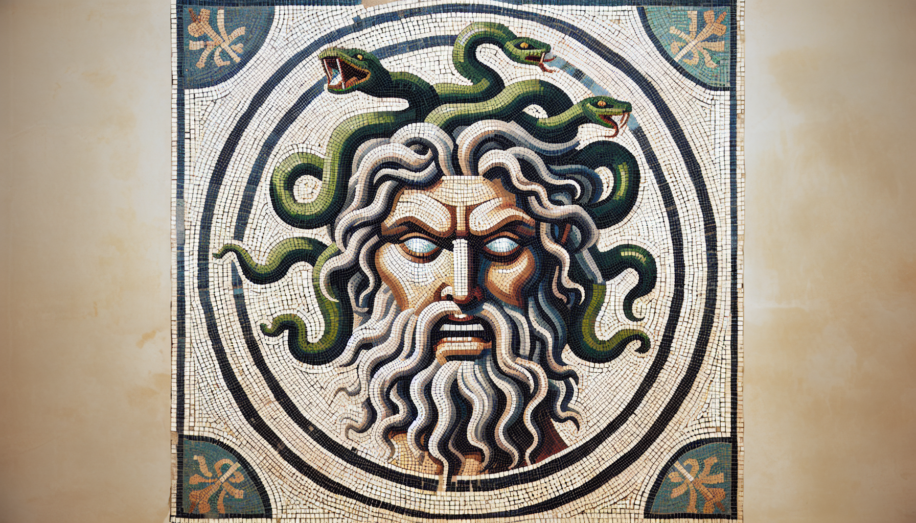 Gorgona como mosaico romano