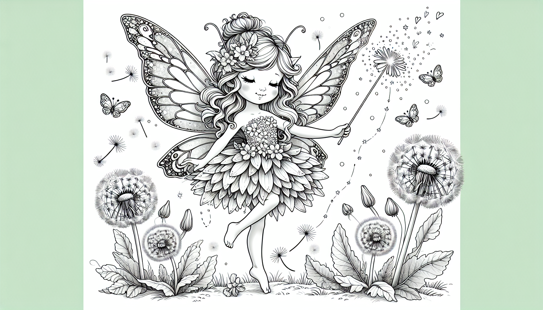 hada magica para colorear