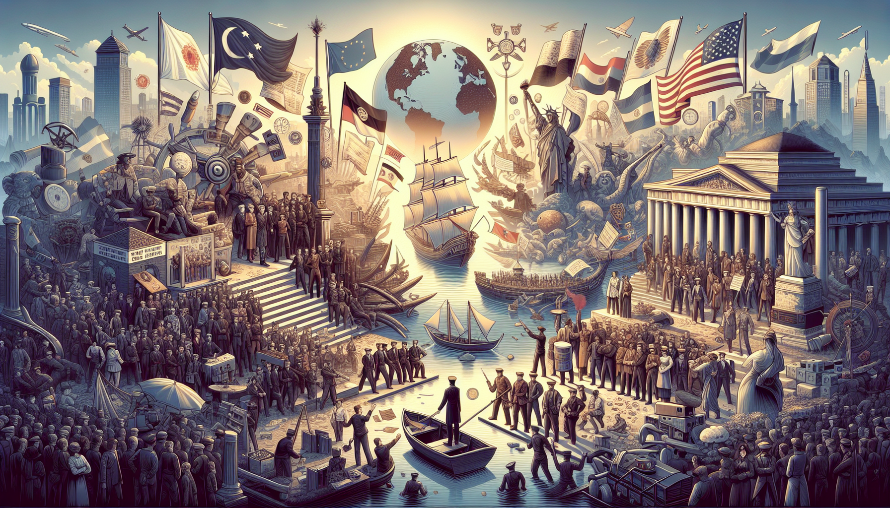 realiza una imagen que haga referencia a todas las revoluciones que hubo en el mundo durante el siglo XIX 