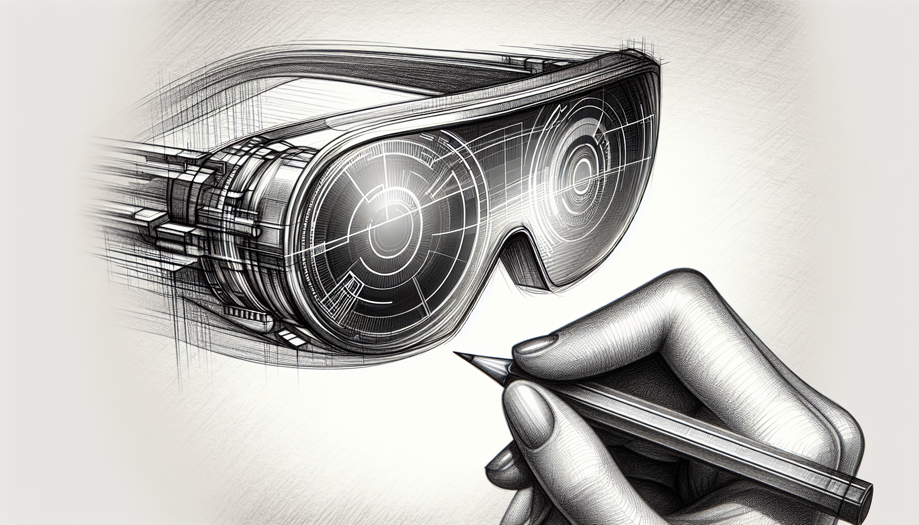 Futuristic lenses sketch 