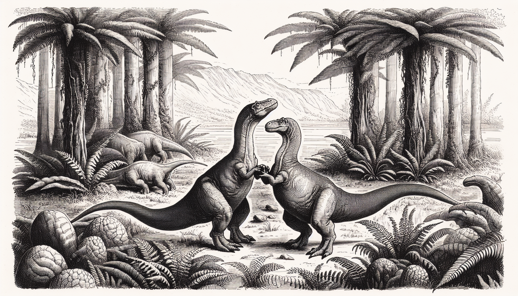 dinosaures, 200 ans d'amour
dessin au trait