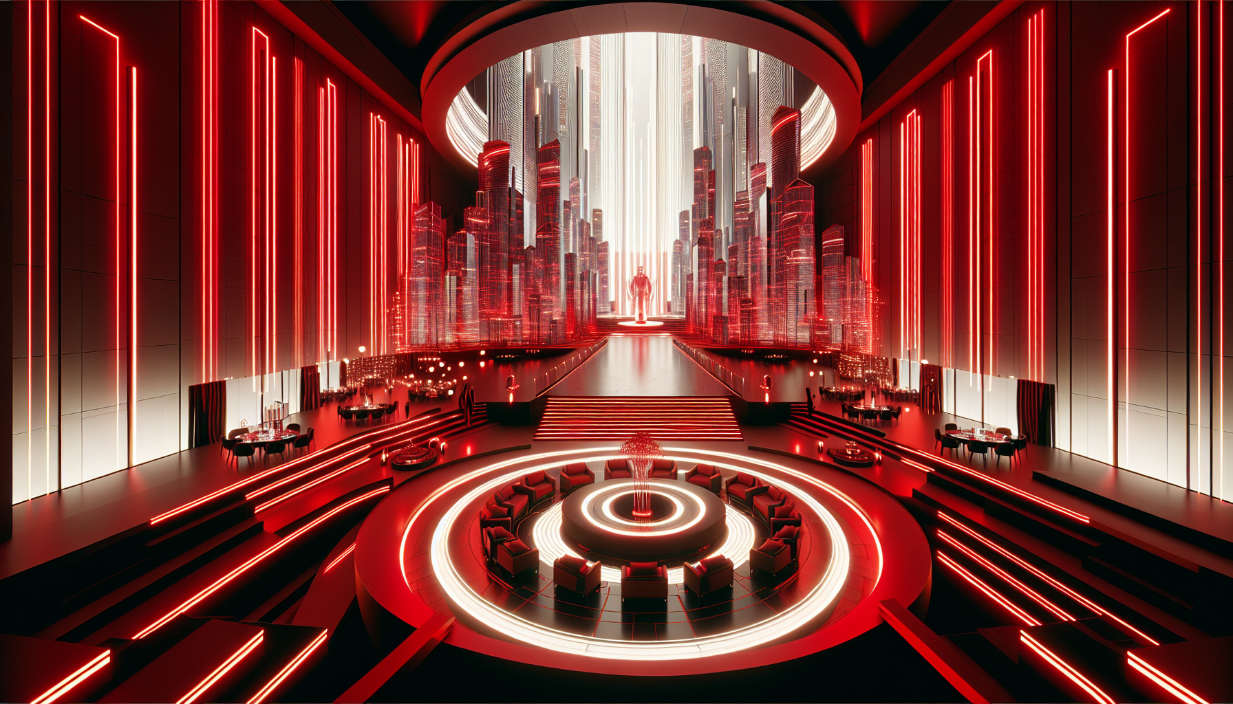 red de entretenimiento 
Con un infinito , Minimalista, atemporal y de alto nivel de lujo. 
