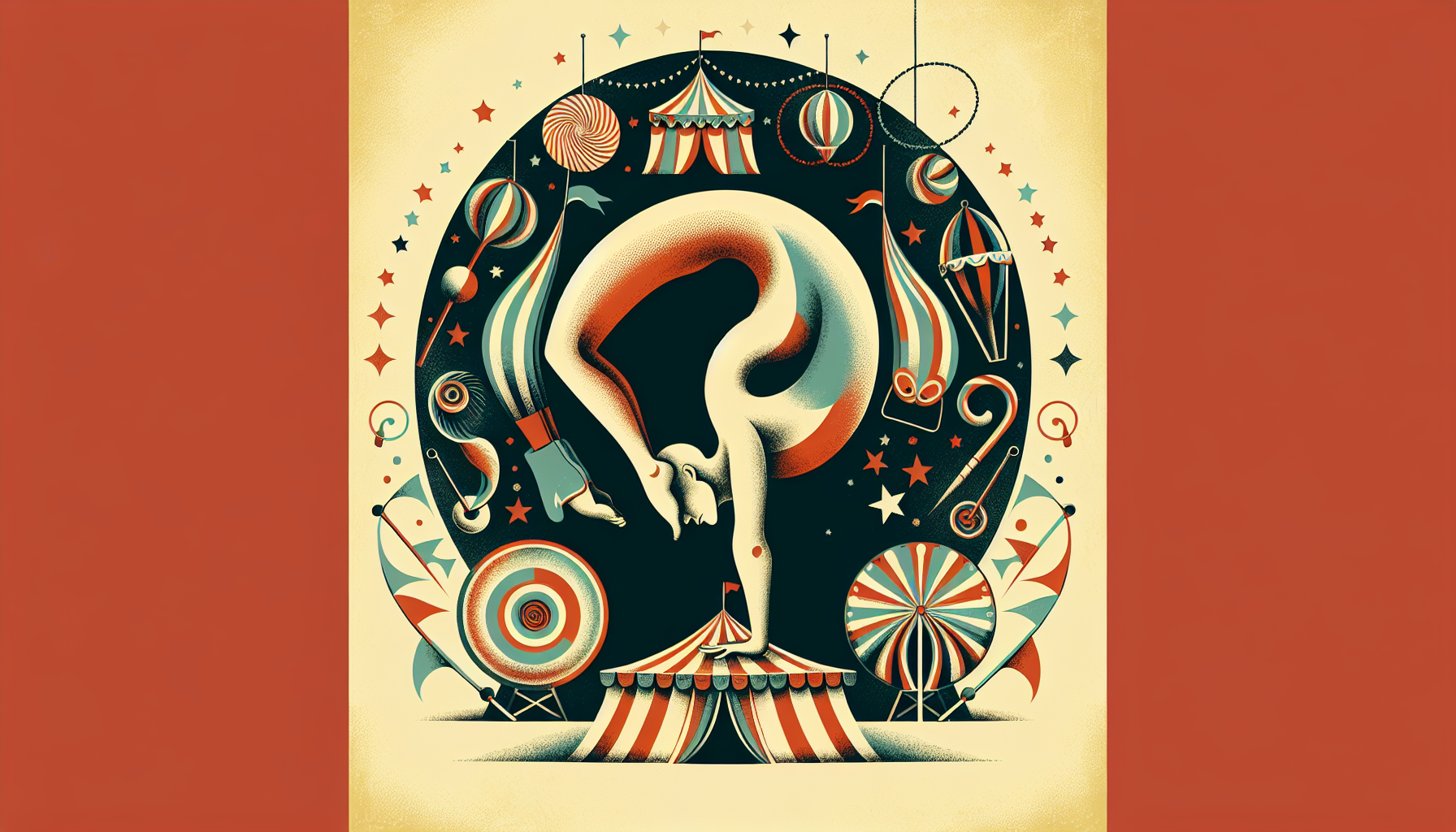 Circus poster contortionist no text 