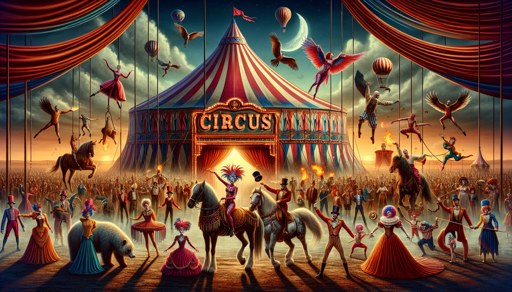 Cirque du Solei emotional; no clowns



