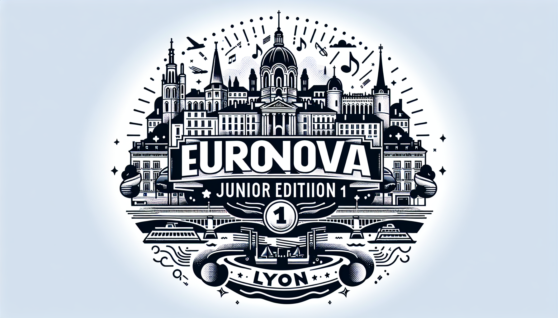 Logo for EuroNova Junior edition 1, hosted in Lyon, France