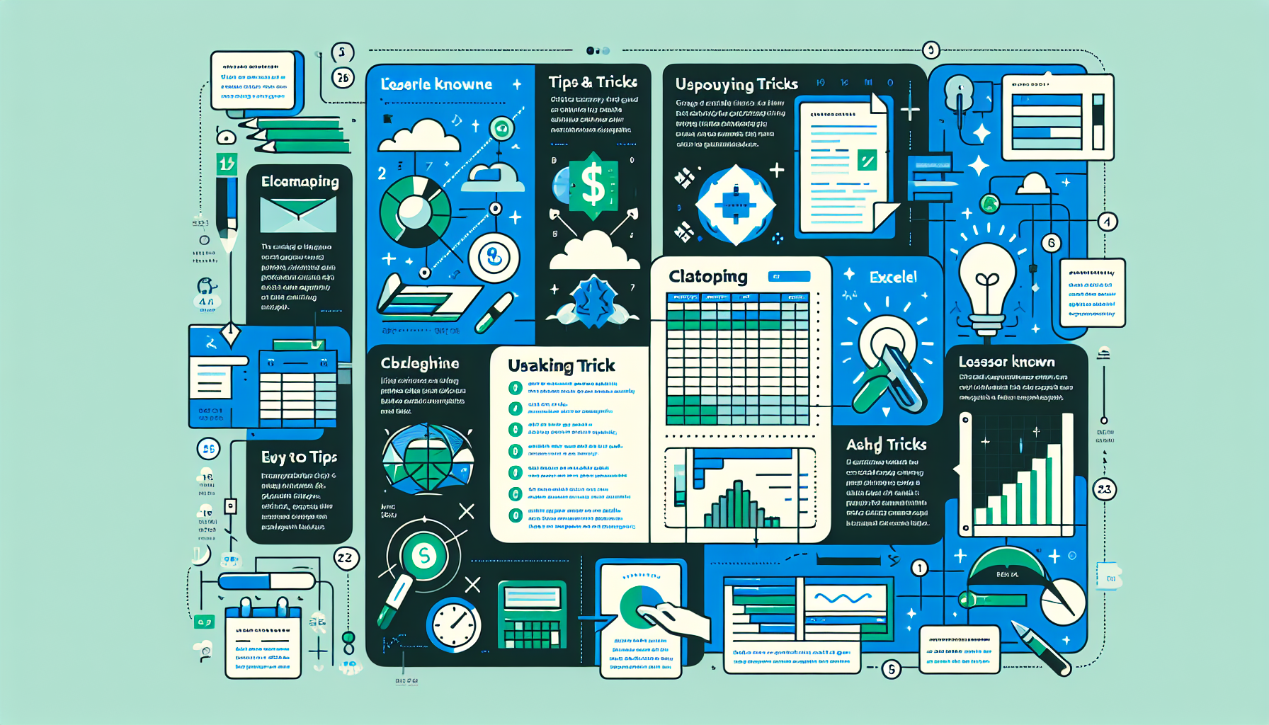 Infographic on excel least known tricks 