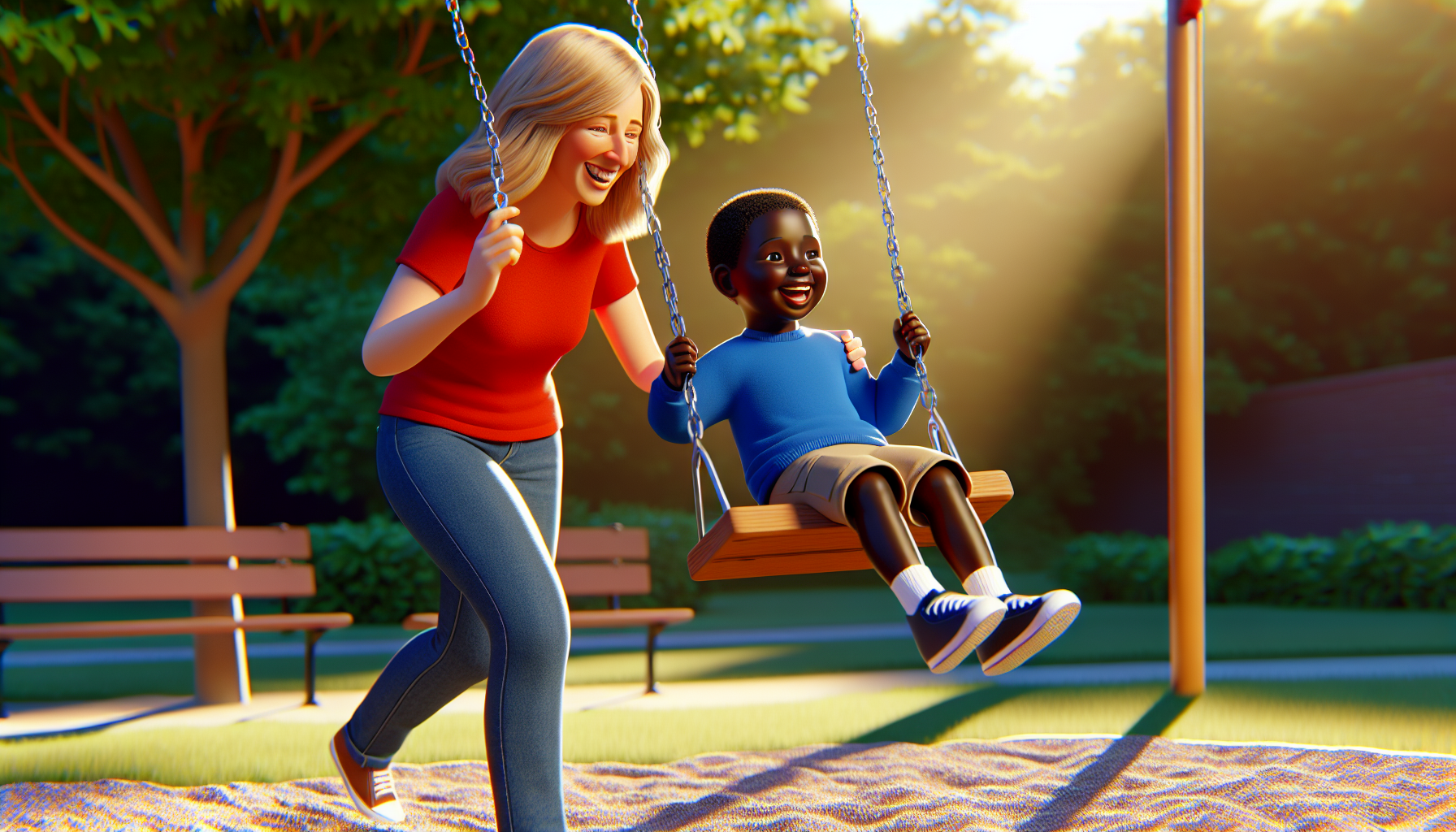 3d mom son play