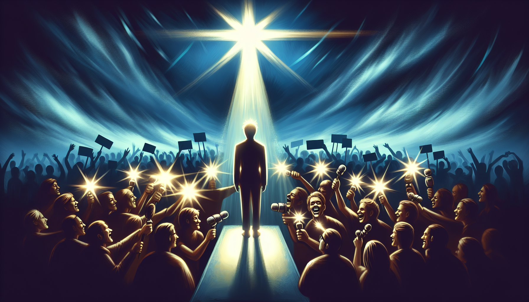 A lone figure stands in the spotlight — radiant, untouchable, a star. But behind the glow is a storm. Fans cheer, not for the person, but for what they want from them. Expectations stack like weights on their shoulders, crafted by those who claim to love them but only seek to gain. And in the shadows, haters sharpen their smiles, waiting for the star to stumble, to fall — just so they can say they knew it all along. This song tells the story of that star: shining bright, burdened by fame, and fighting to stay true in a world that would rather watch them break than rise.