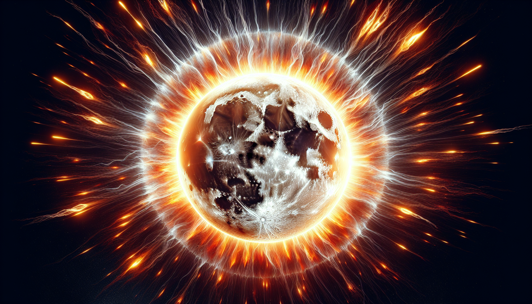 The Moon reflecting fiery solar energy on October 12th night.