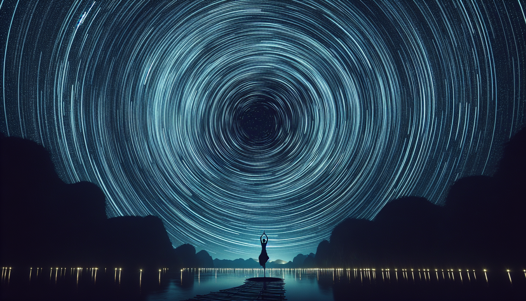 A time-lapse of stars moving in circles — symbolizing divine timing and patience.