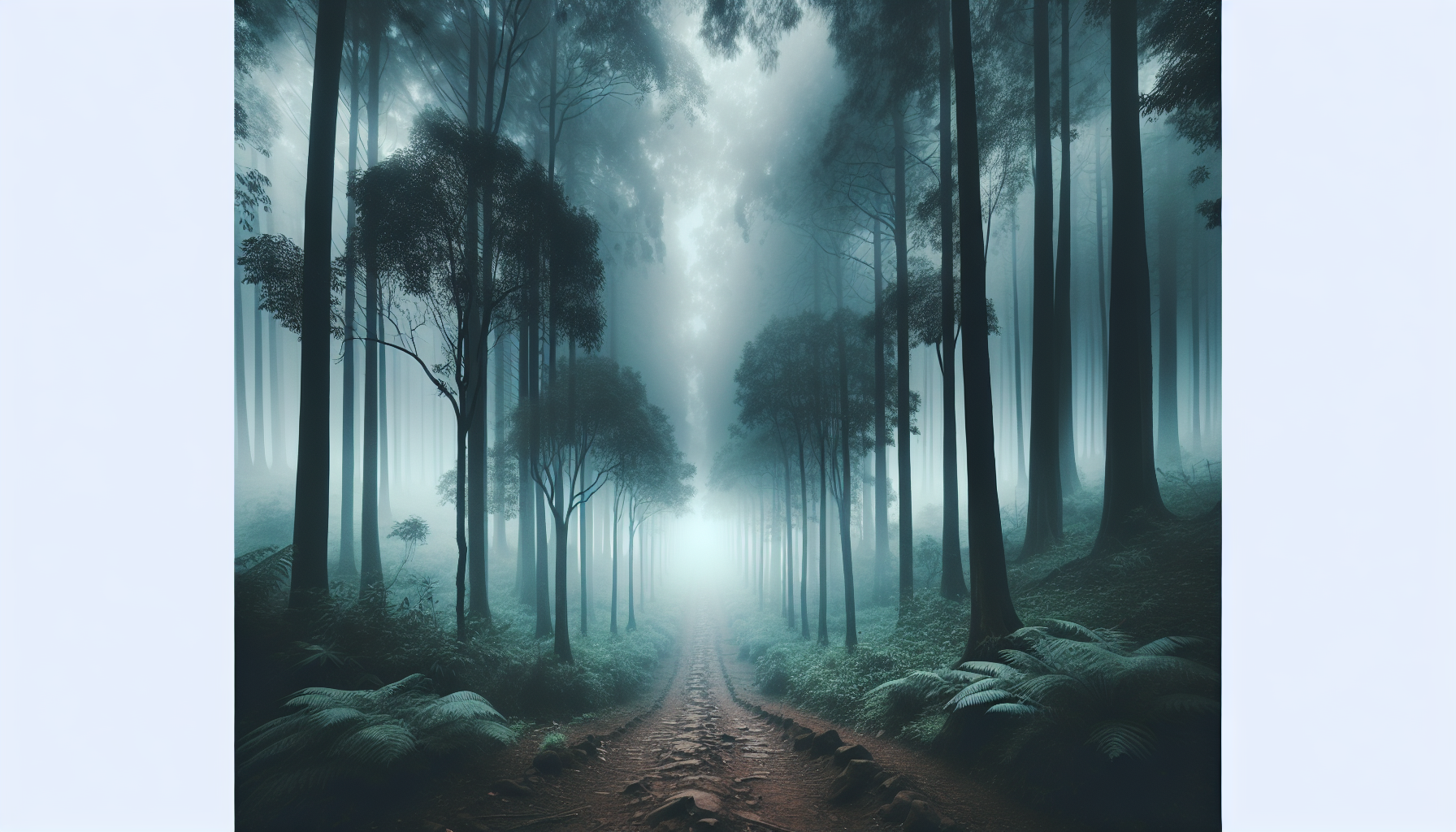 A foggy forest path representing Capricorn’s inner journey this month.