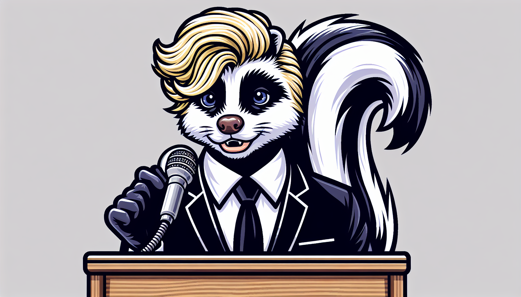 donald trump as a skunk