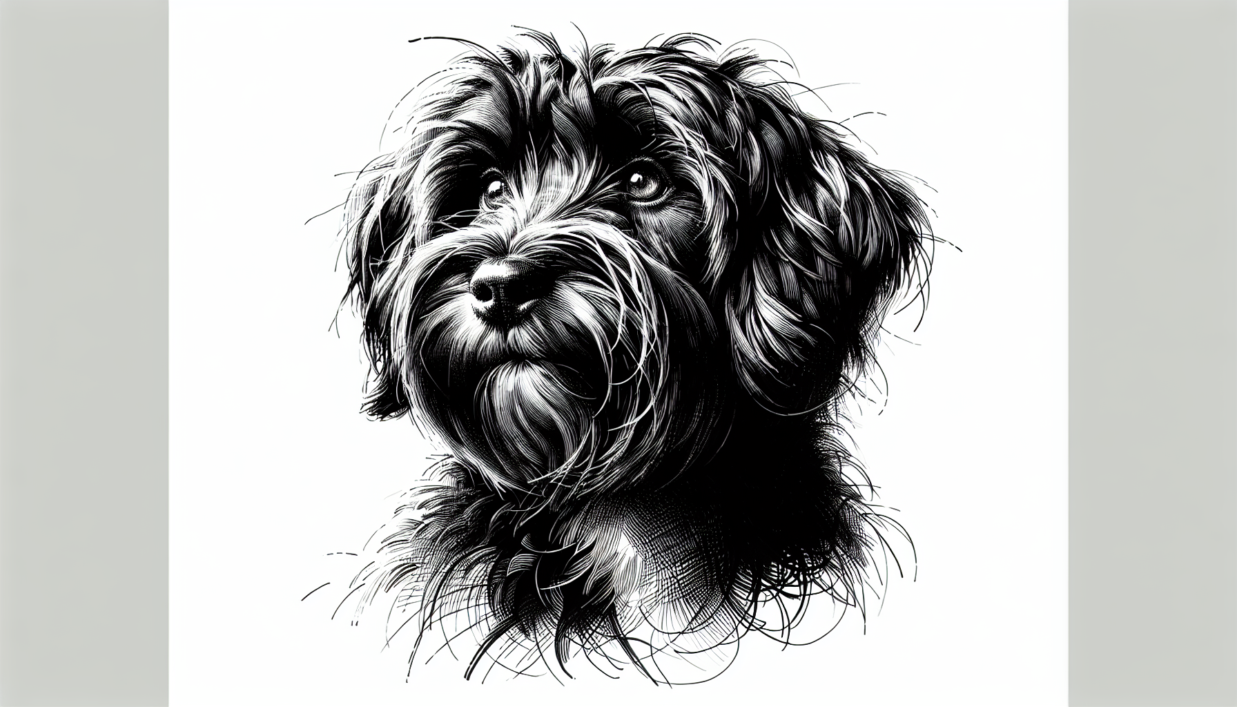 dog line drawing black and white