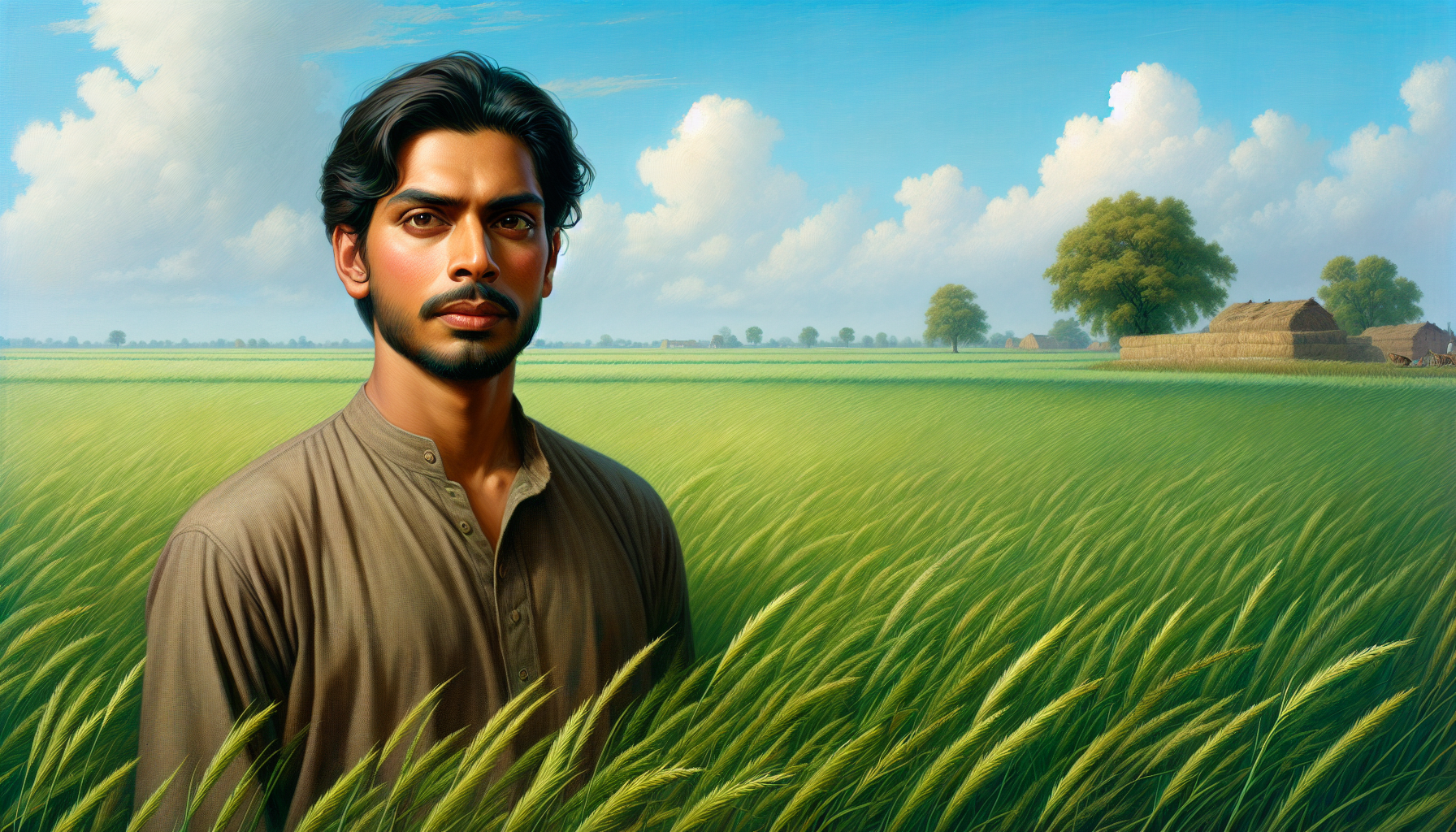 man standing in a field