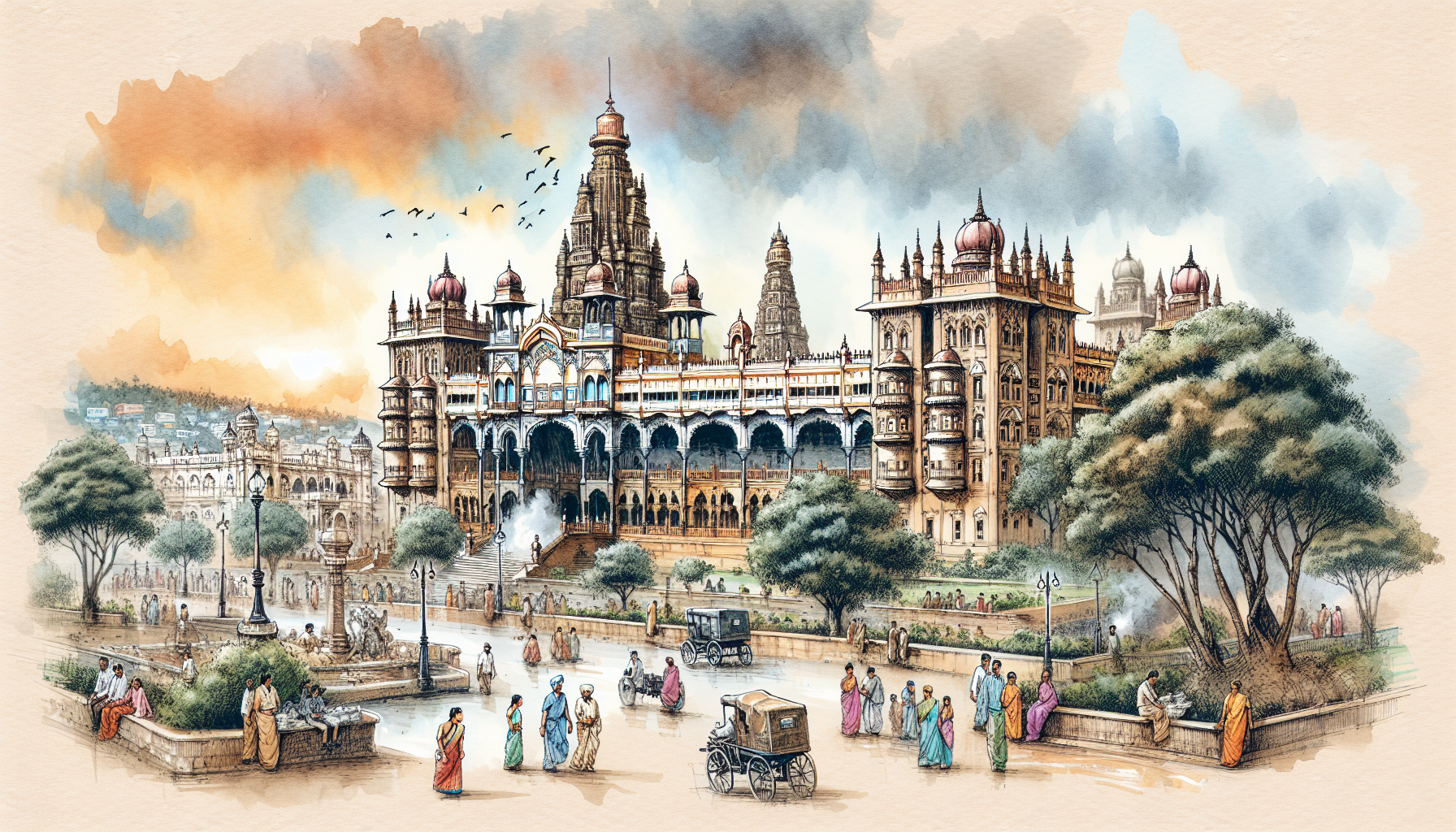 I want an image of mysore palace during 19th century.