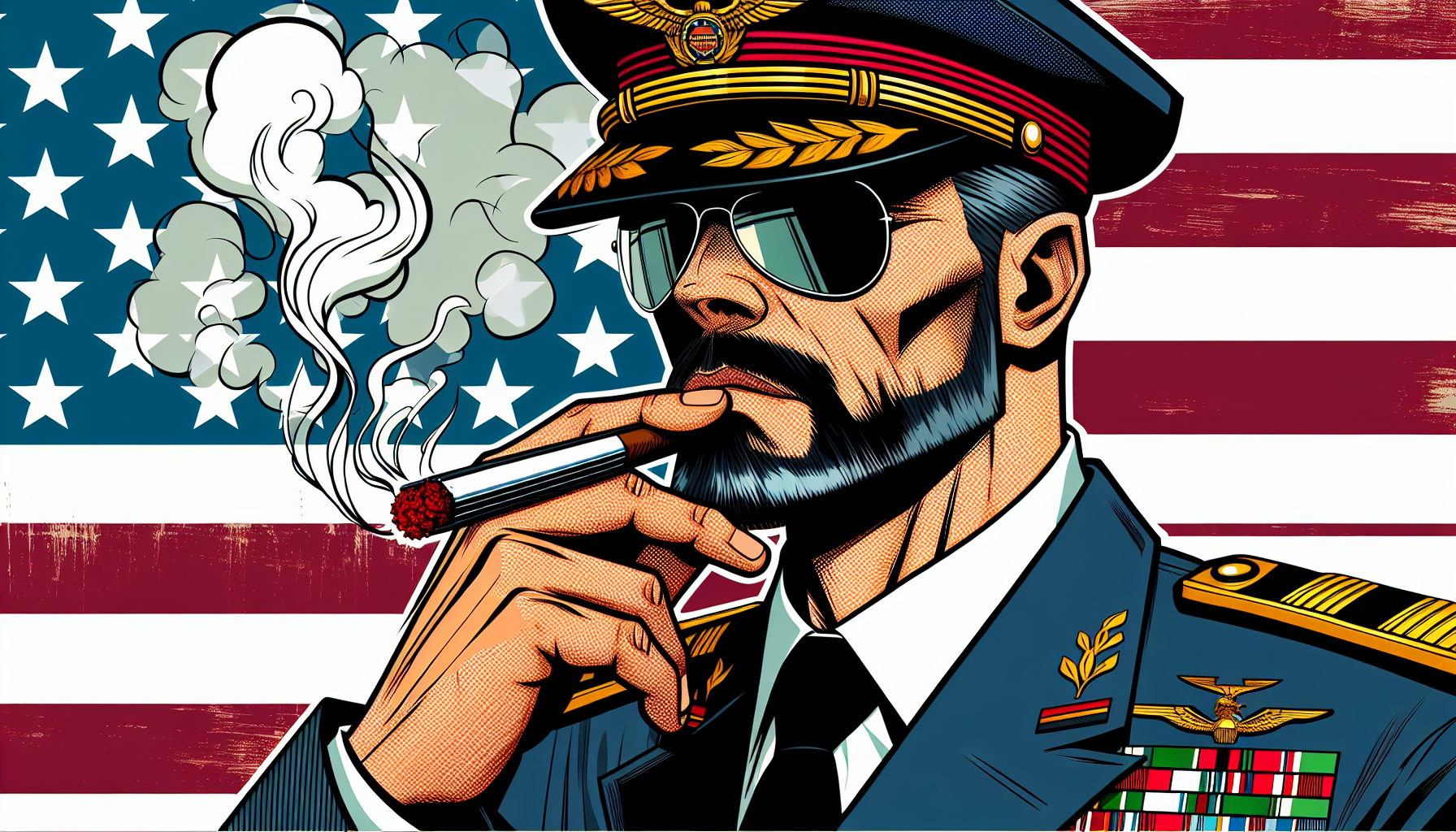 create to Augusto Pinochet smoking
