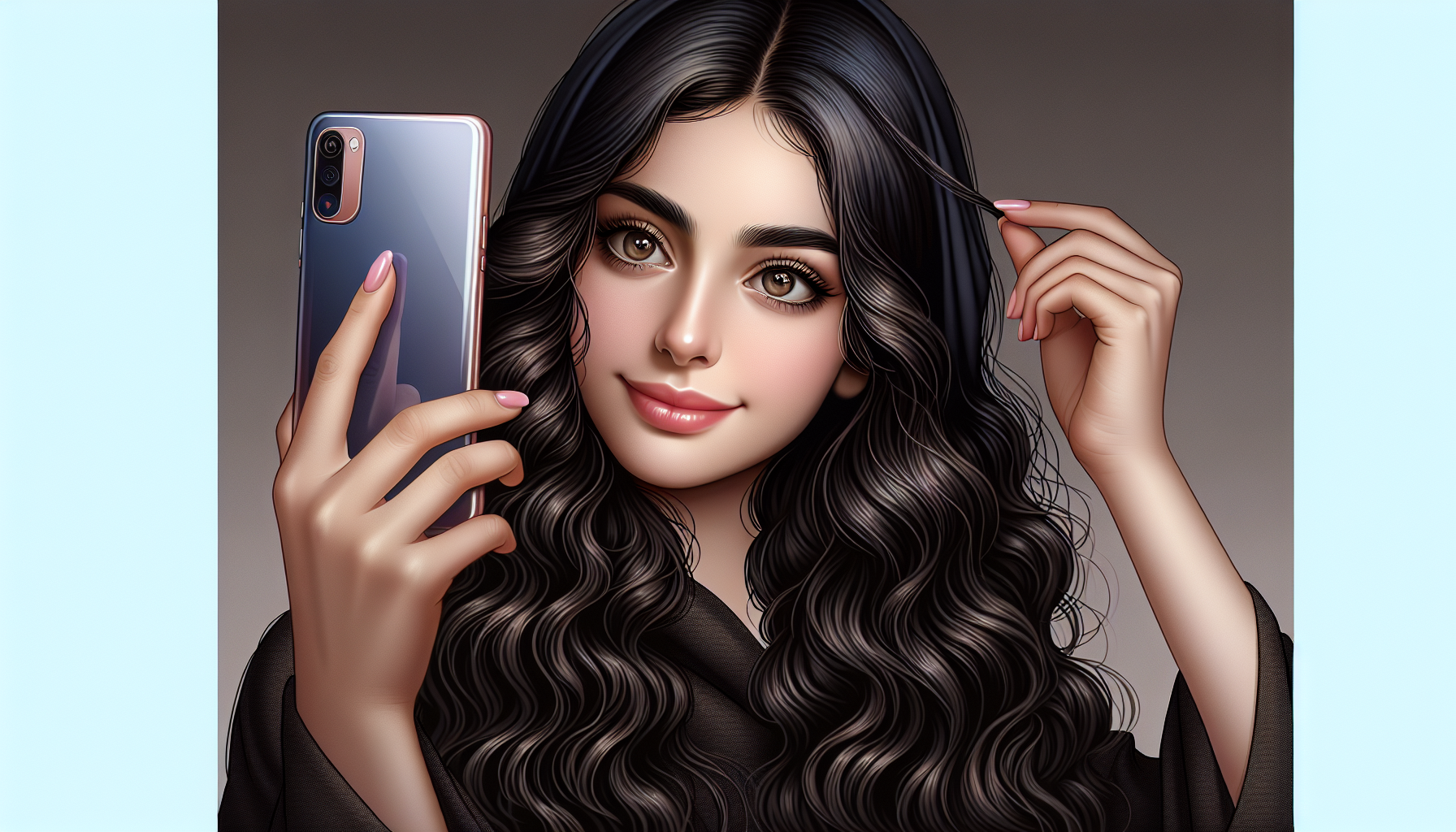 a girl taking a selfish