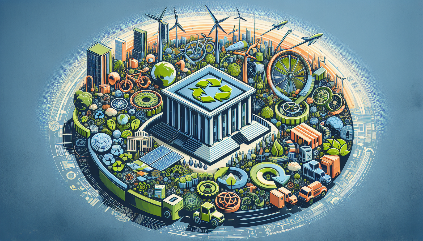 Genera una imagen que exprese el compromiso con la sustentabilidad y sostenilibidad de una universidad, en el contexto de la huella de carbono de esta