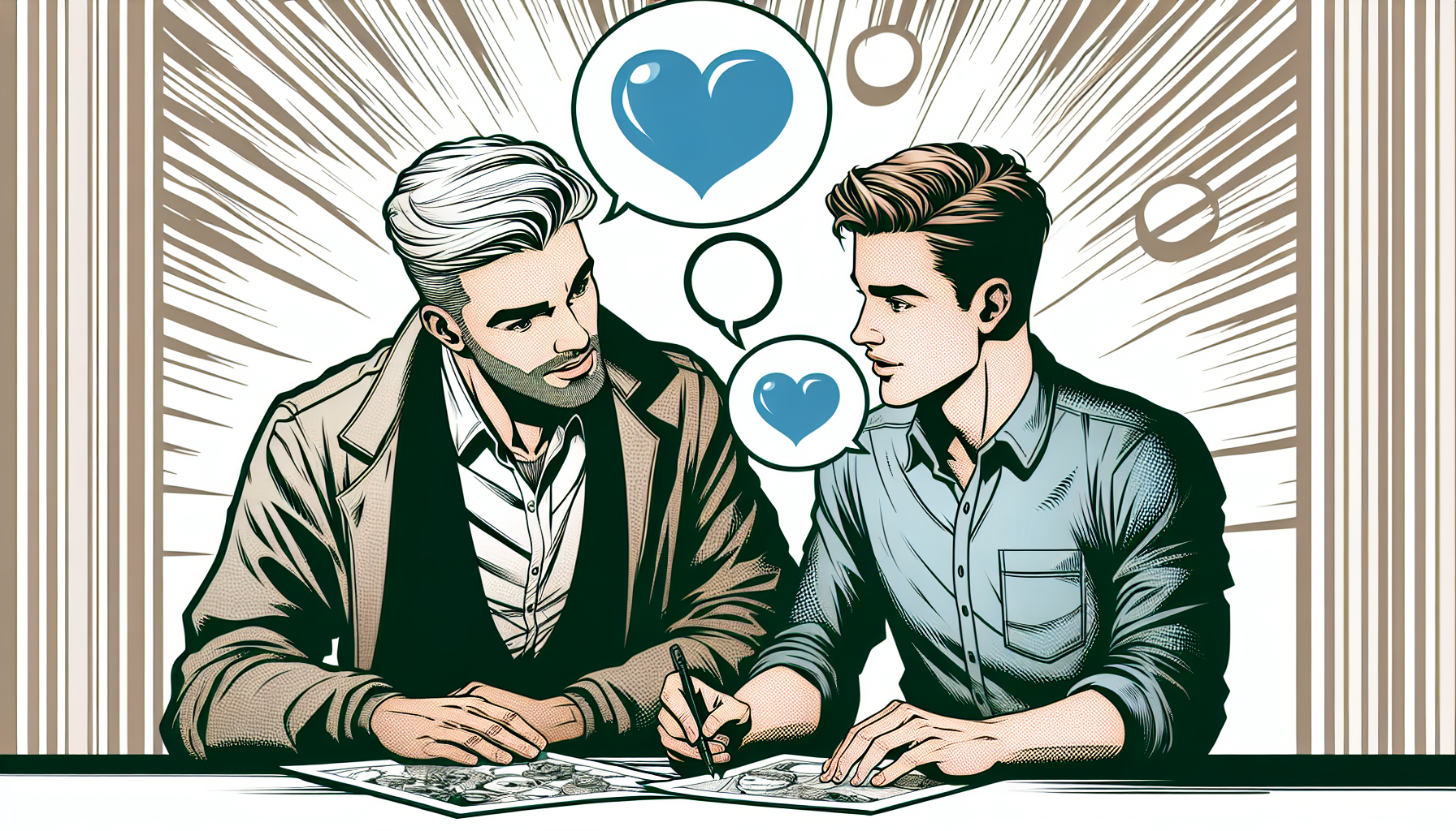 Create a comic about a gay story