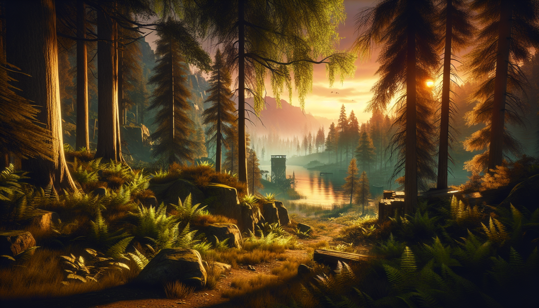 a adventure game level similar to firewatch