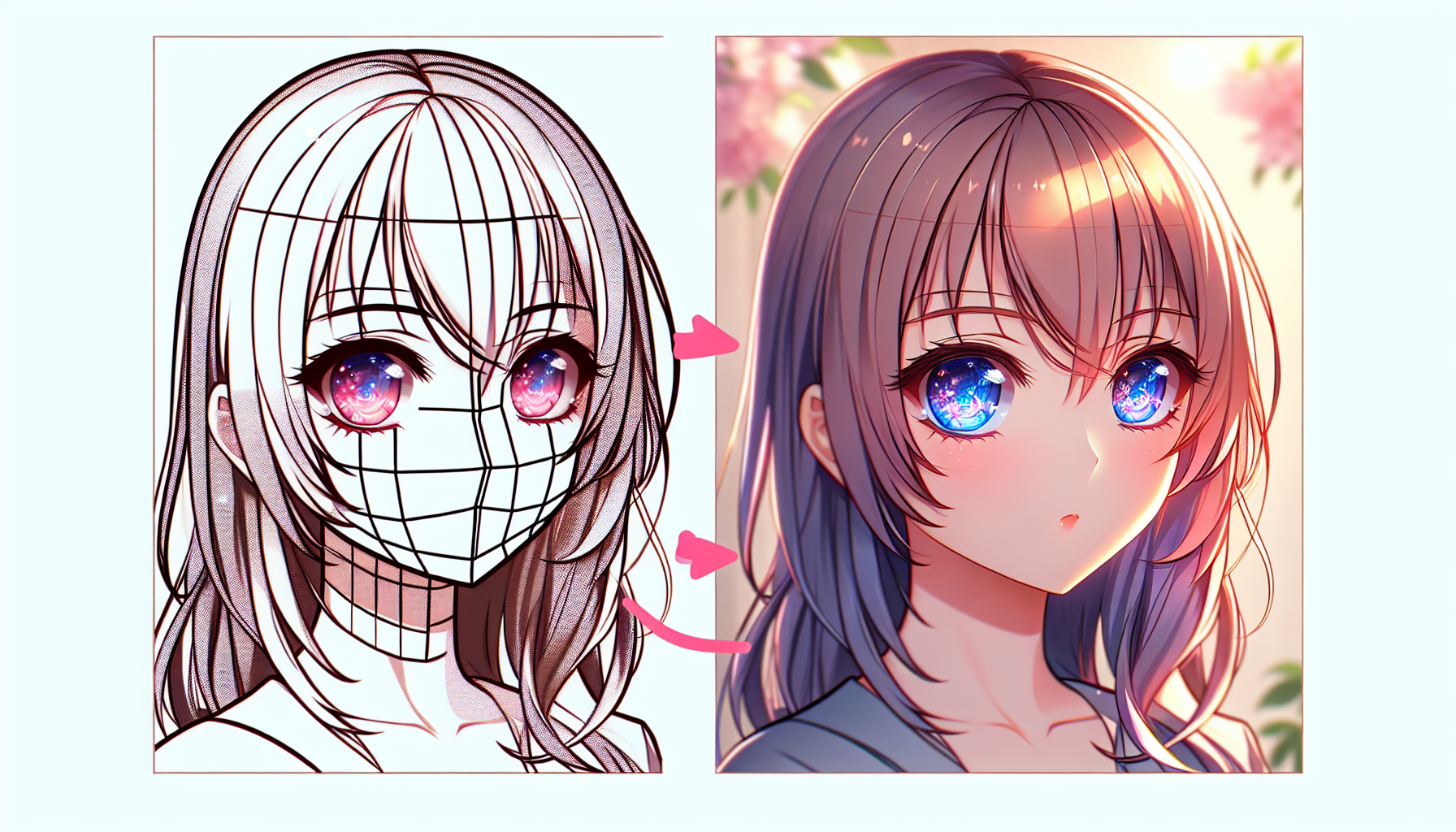 Convert this photo into Japanese anime style.
Keep the face structure similar to the original person.
Big expressive anime eyes, soft pastel shading, clean line art.
Smooth skin, detailed hair with anime highlights.
Studio Ghibli / modern anime aesthetic.
Soft lighting, vibrant but natural colors.
High quality, ultra-detailed, 4K anime illustration.