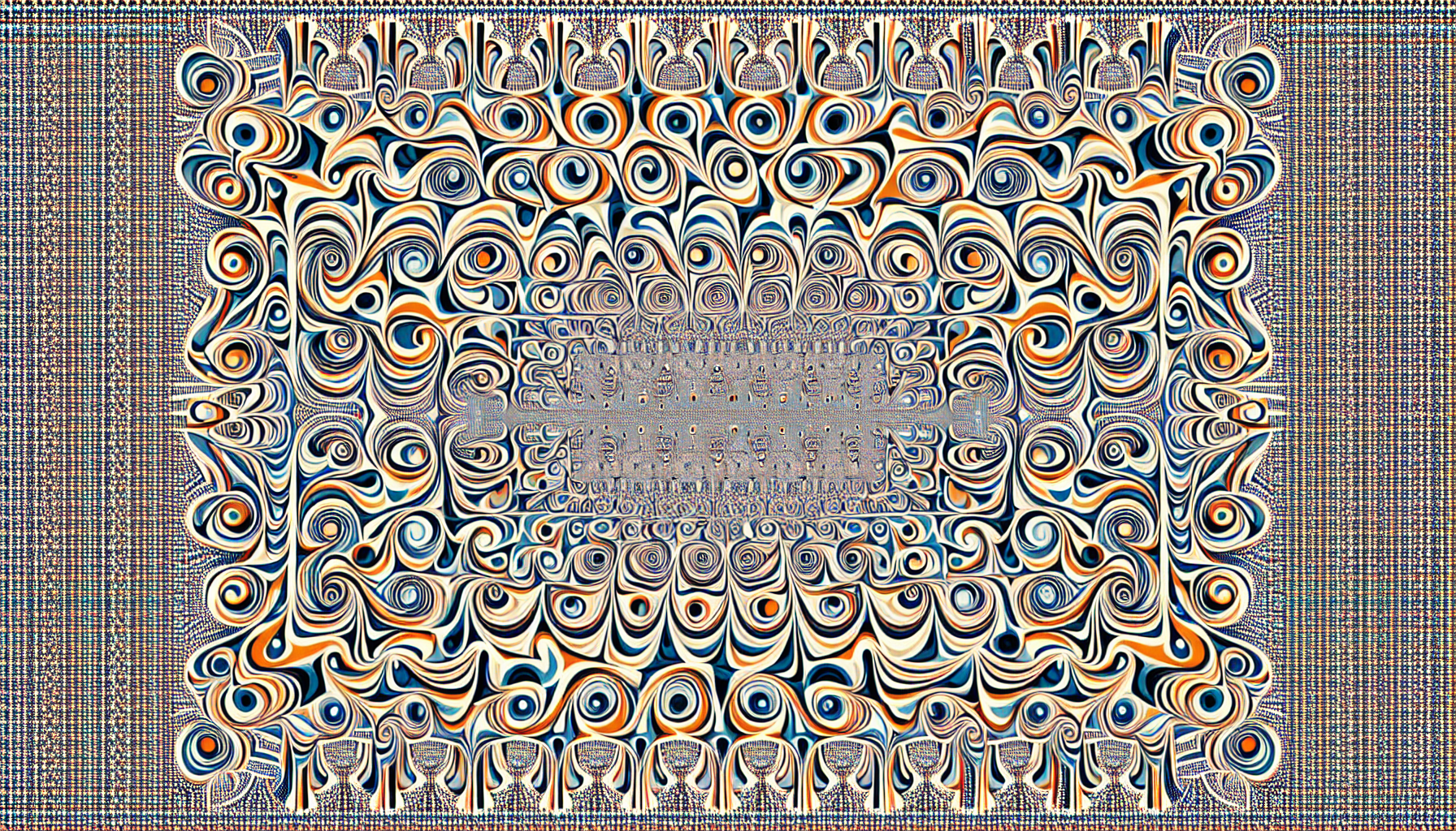 Single-image random-dot stereogram, hidden 3D object embedded in a repeating textured pattern, Magic Eye style. At first glance it looks like an abstract flat pattern, but upon careful viewing a clear 3D shape appears. Clean repeating texture, subtle depth map, no visible outlines, no text, no symbols. High resolution, optical illusion, depth illusion, eye test style, professional stereogram.