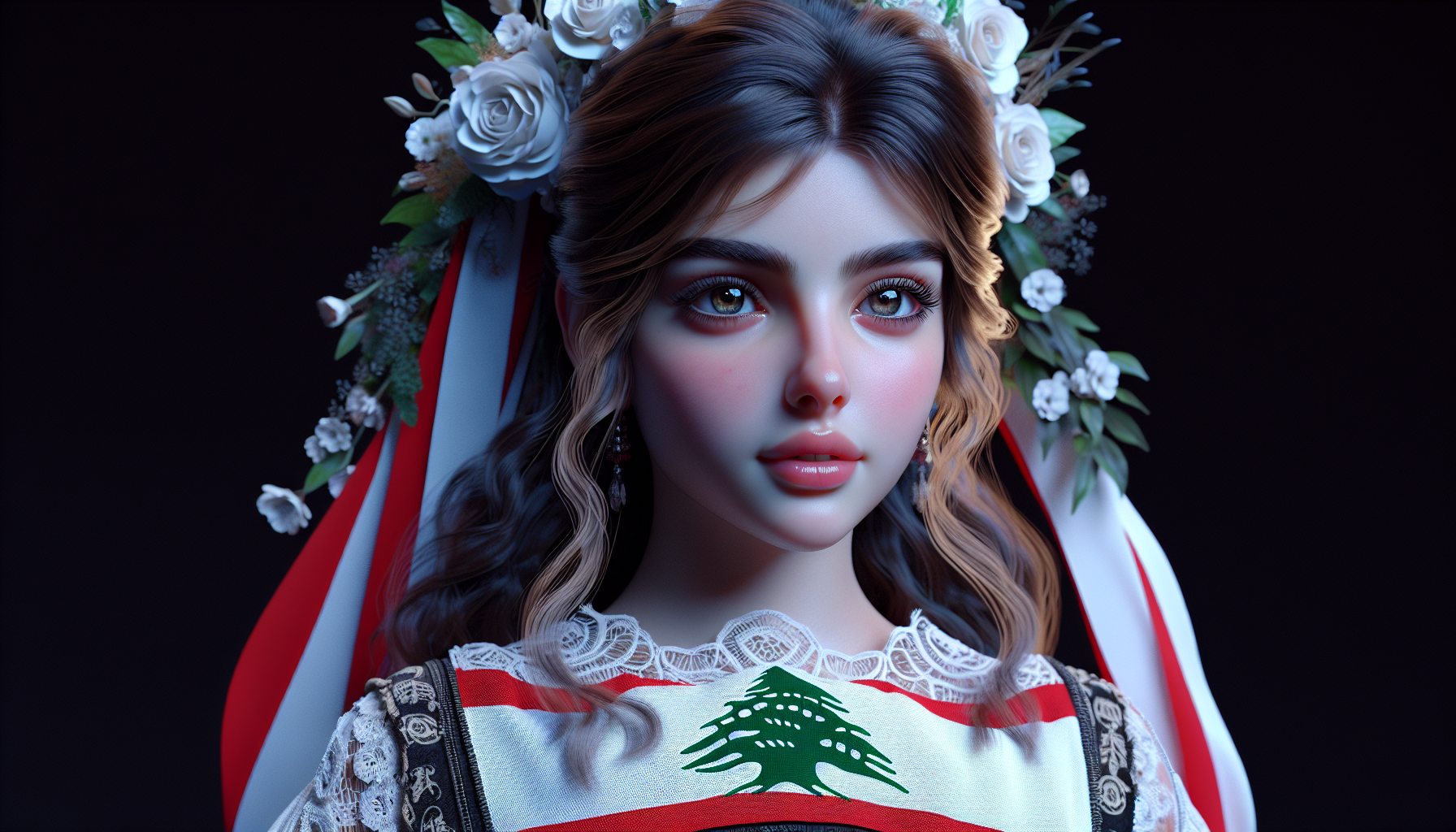 crea un immagine di una ragazza del Libano