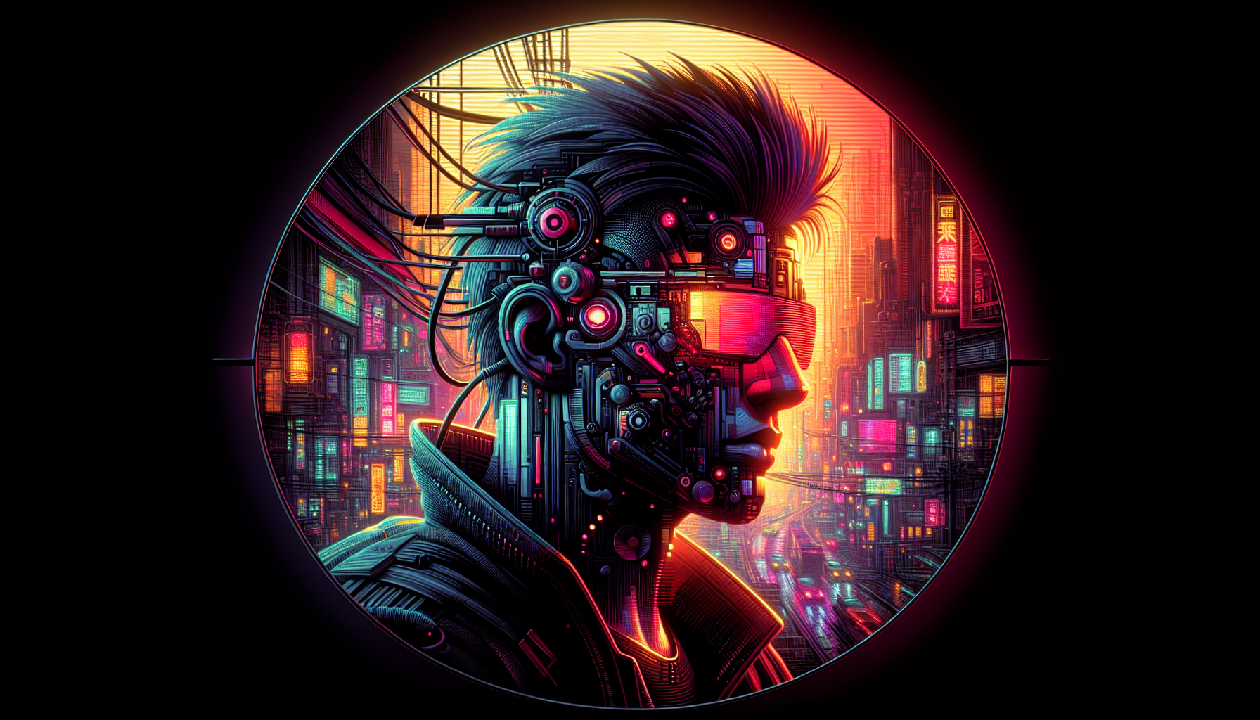 cyberpunk portrait realistic digital art 3D render
