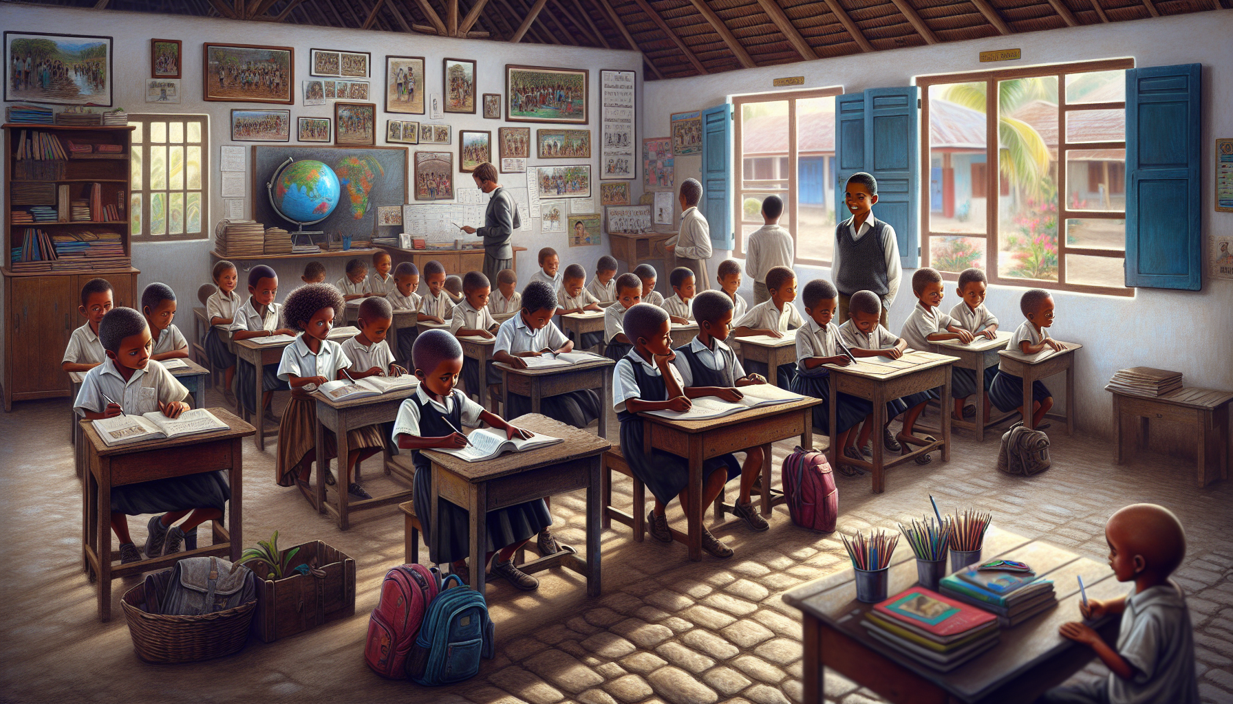 Portrait d'enfants malgaches dans les écoles 