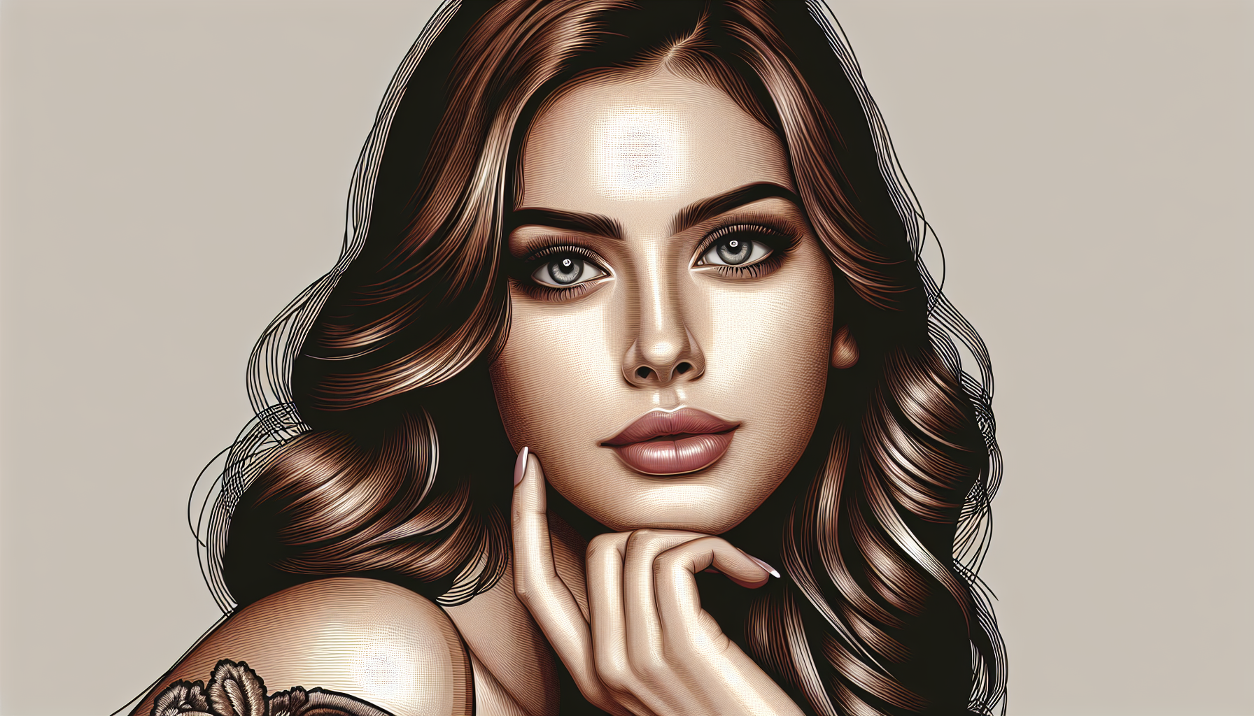 A young lady with sensual looks 