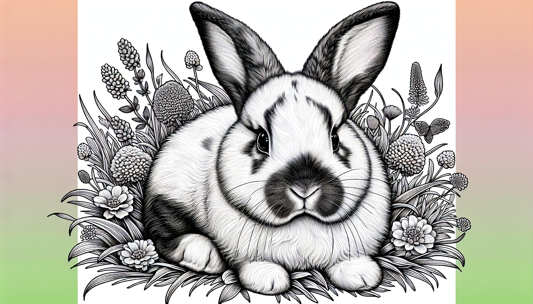 Bunny coloring page