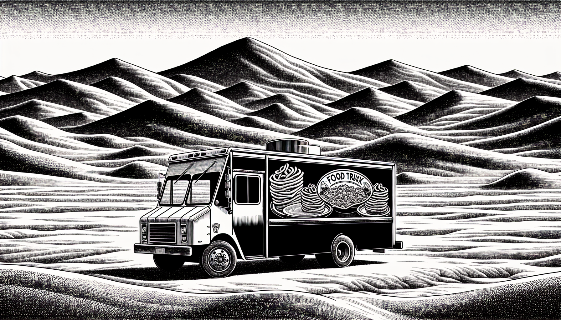 A Taco Bell truck in the desert 